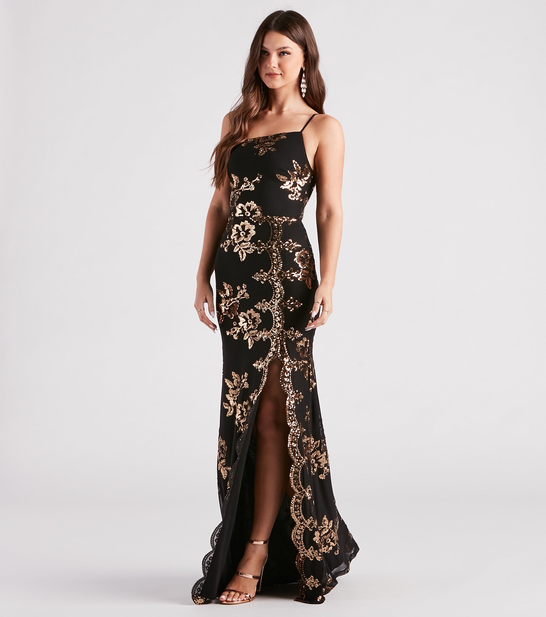 Premium Kamryn Floral Sequin Elegance Dress