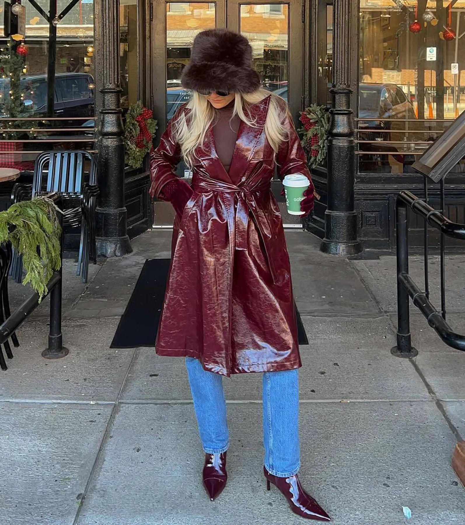 Premium Faux Leather Trench Coat - Ultimate Style Upgrade