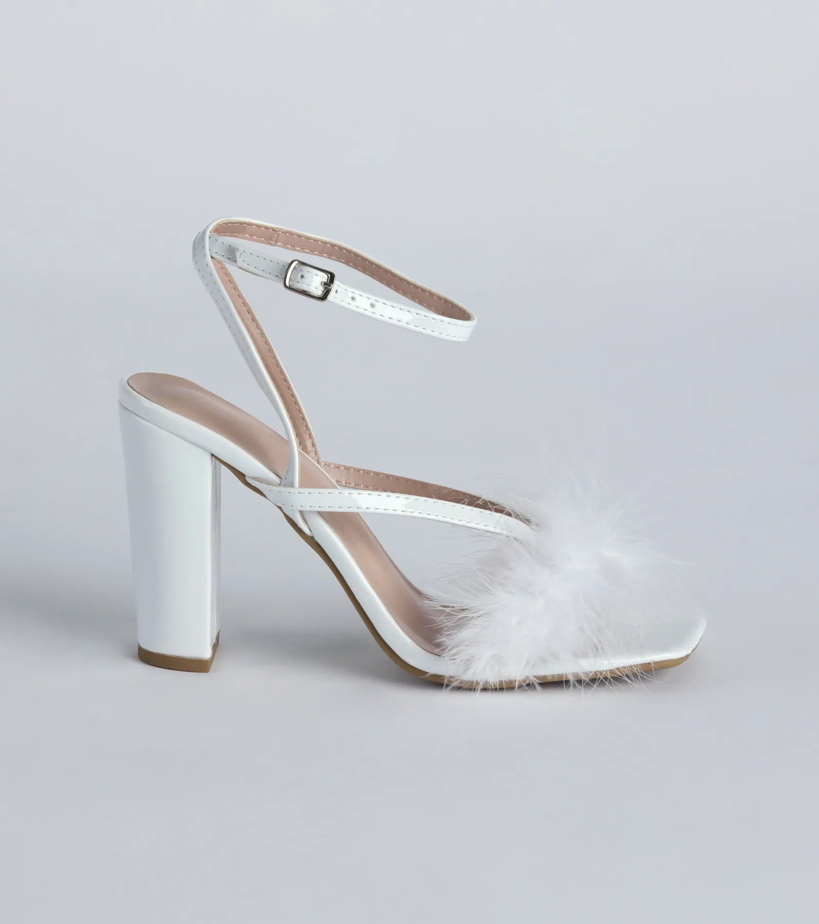 Premium Strut Marabou Block Heels - Ultimate Style