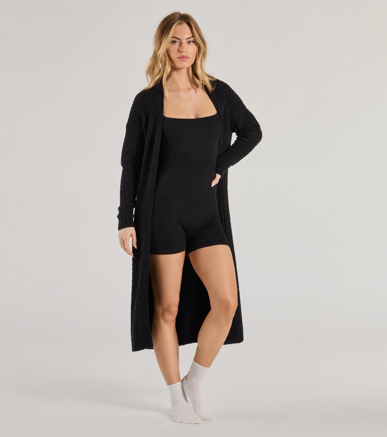 Premium Chenille Knit Long Sleeve Duster - Ultimate Comfort