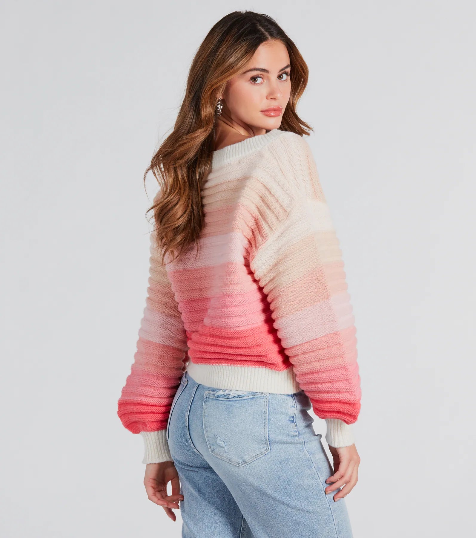 Ultimate Chill Days Ombre Striped Knit Cardigan