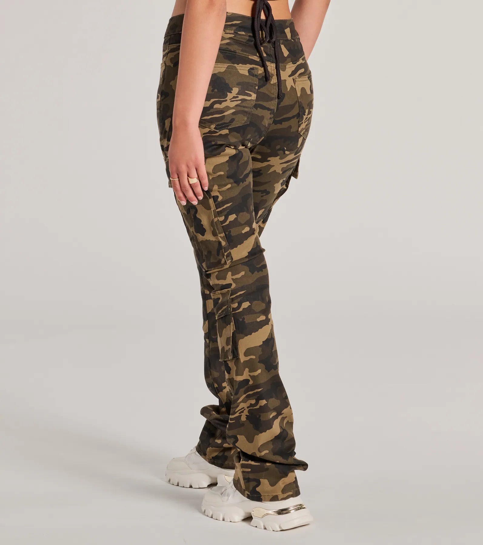 Premium Camo Cargo Bootcut Pants - Ultimate Casual Style