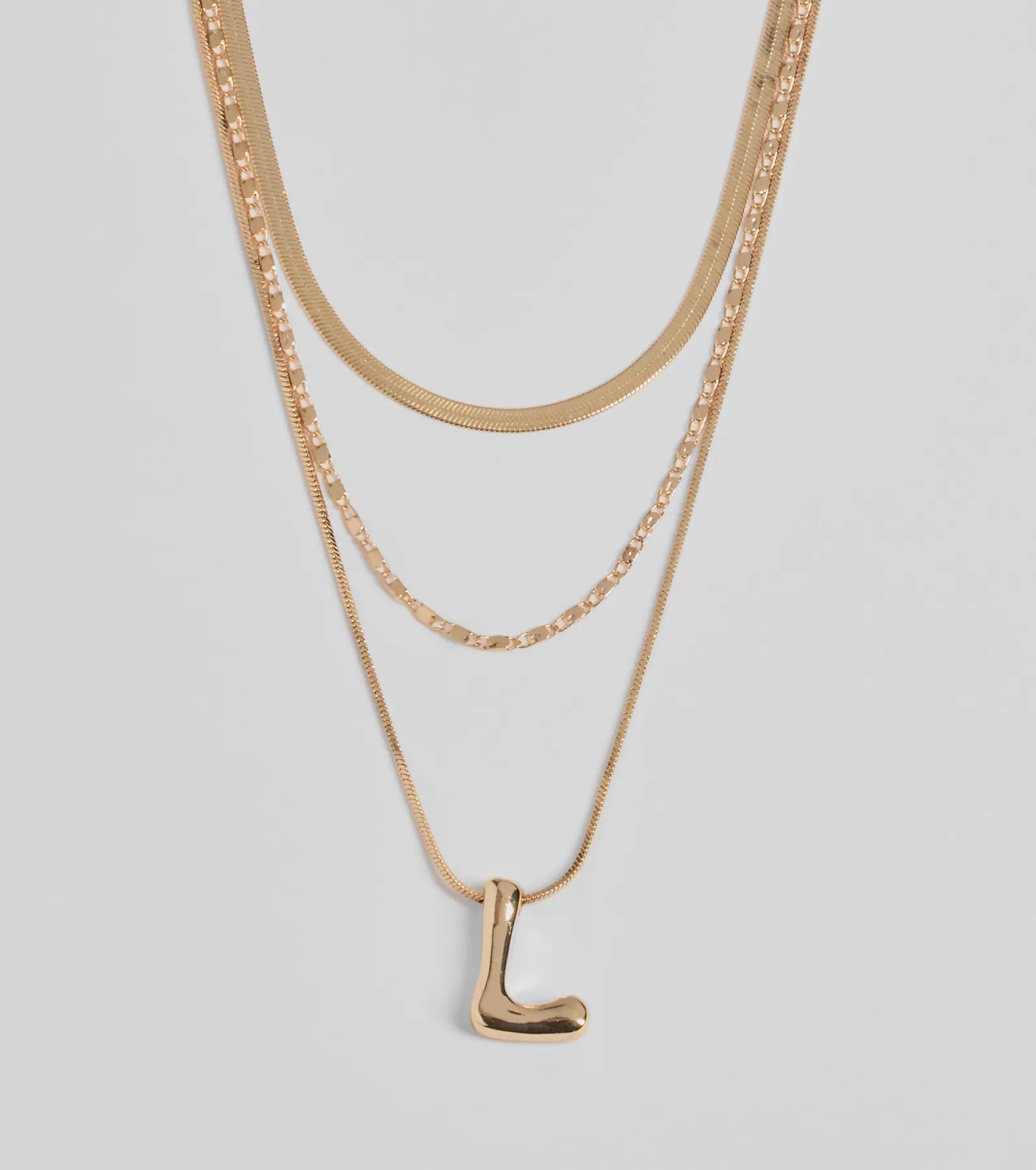 Premium L Monogram Layered Necklace - Ultimate Style Upgrade