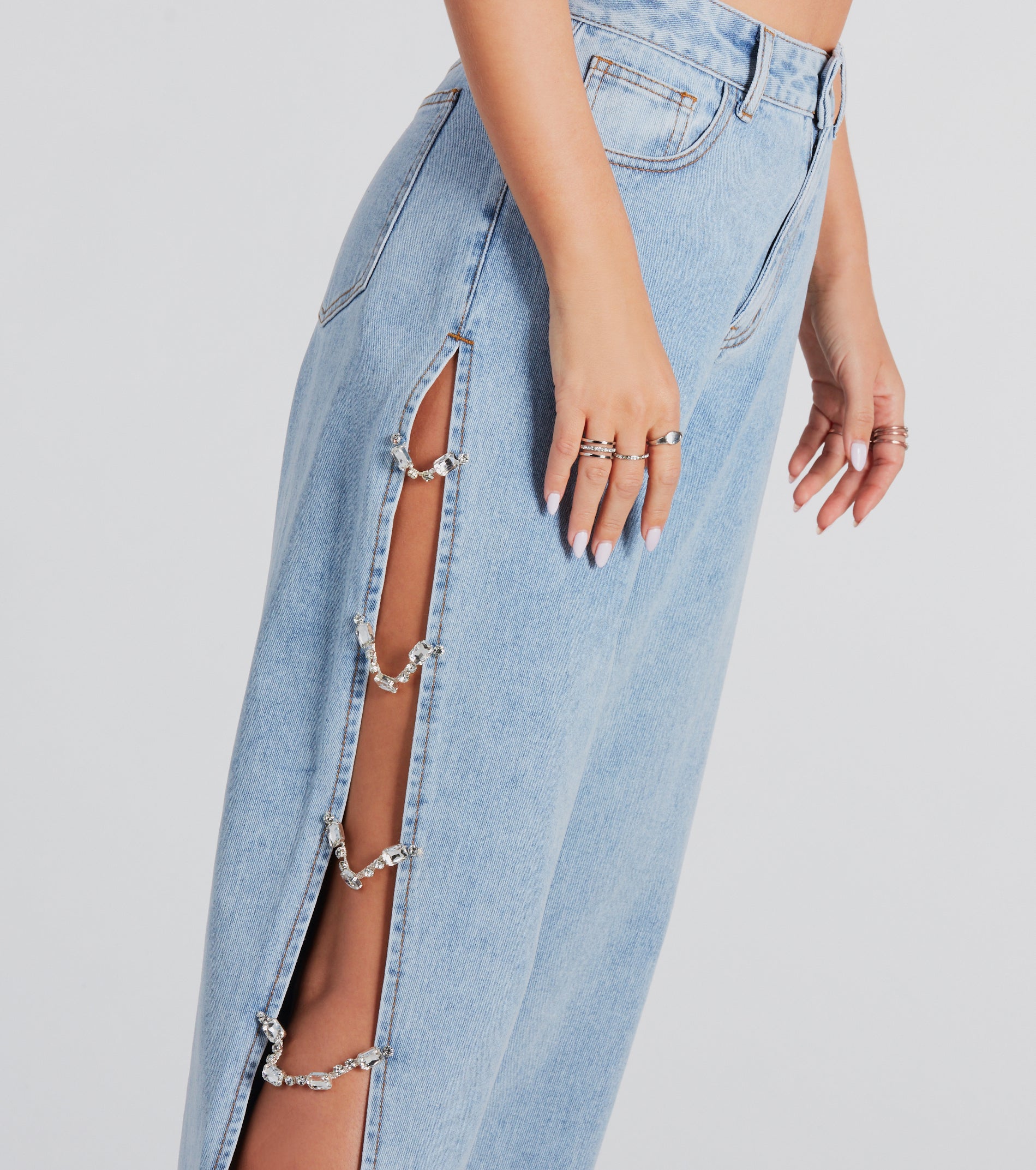 Ultimate Glam Crush High-Rise Gemstone Denim Jeans