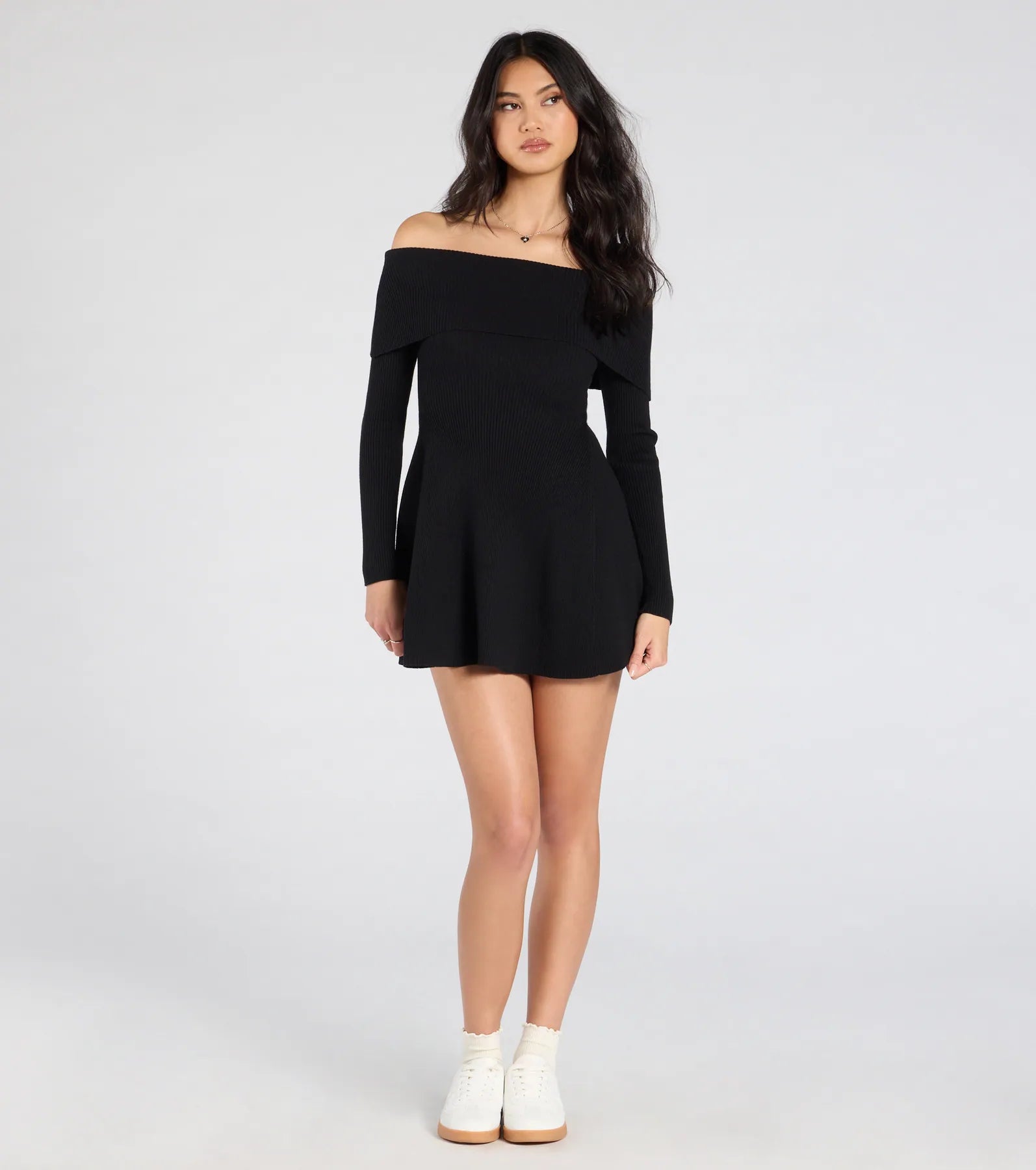 Ultimate Chic Ribbed Knit Skater Dress