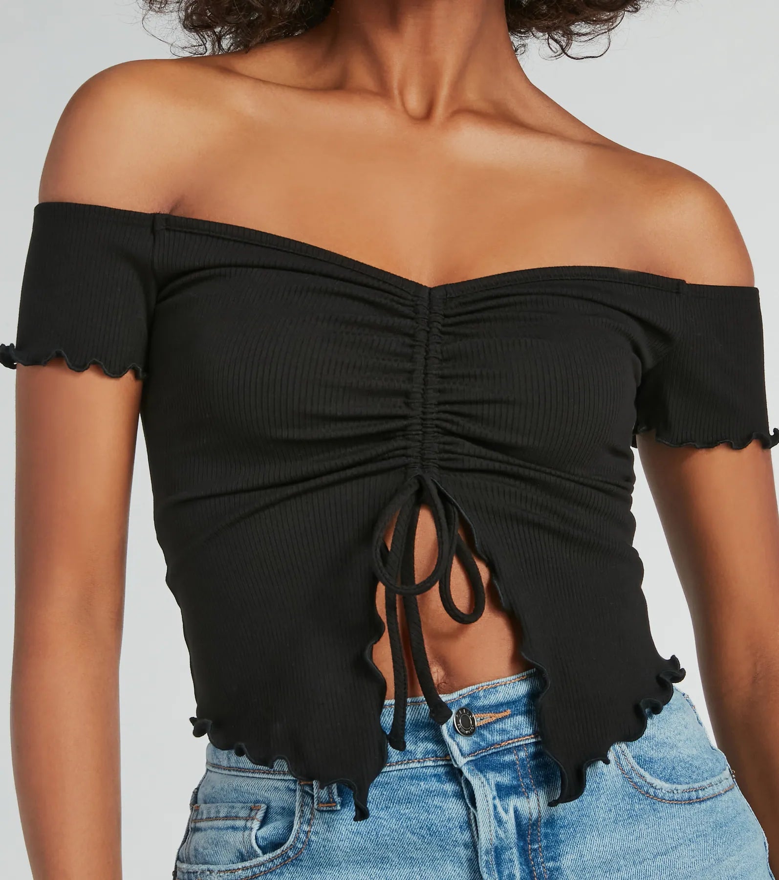 Ultimate Heat Wave Off-The-Shoulder Crop Top