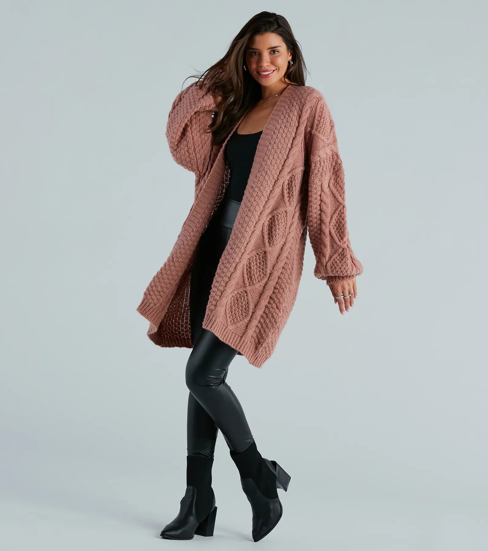 Ultimate Cozy Oversized Cable Knit Cardigan - Perfect for Winter Layers