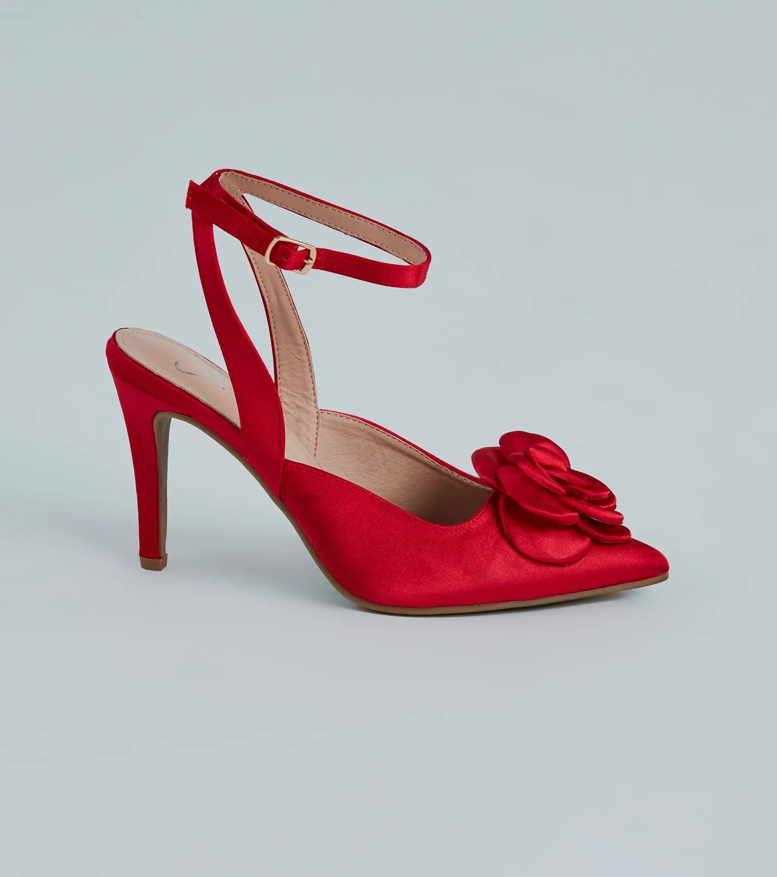 Ultimate Elegance Satin Rosette Heels