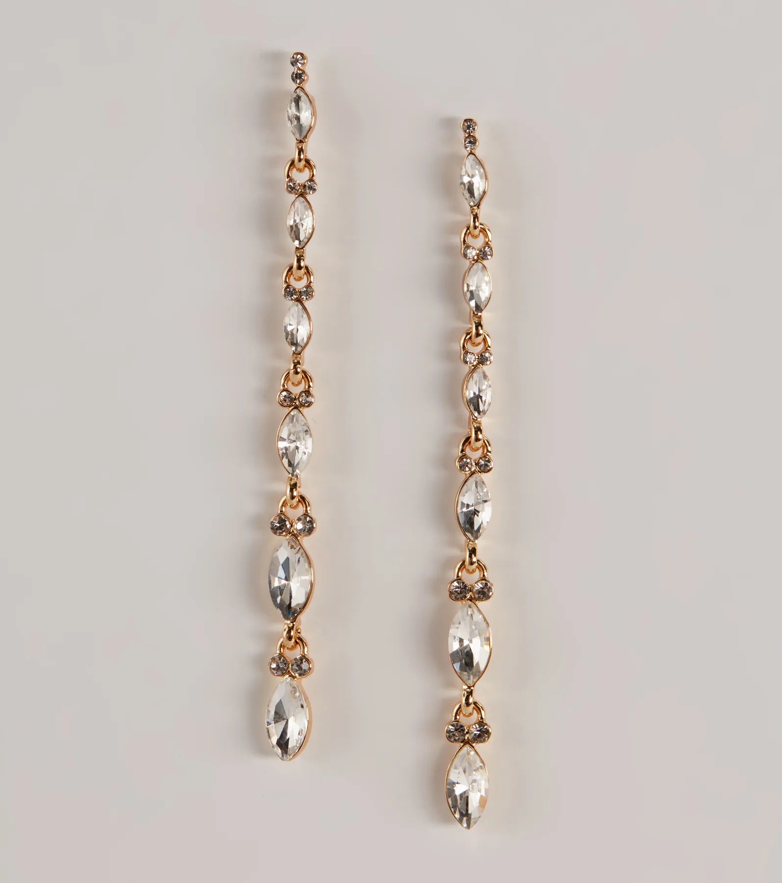 Ultimate Glam Clear Rhinestone Earrings - Sophisticated Shine