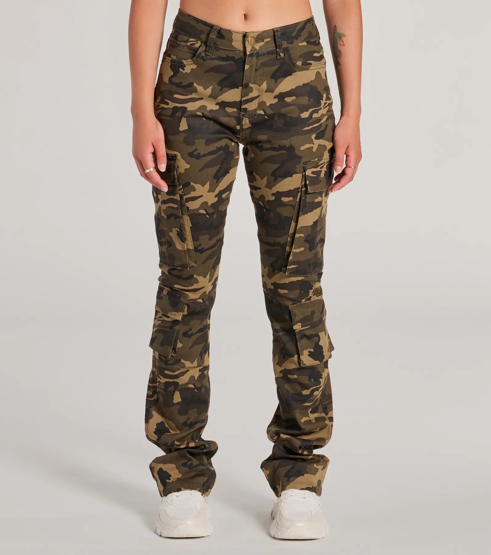 Premium Camo Cargo Bootcut Pants - Ultimate Casual Style