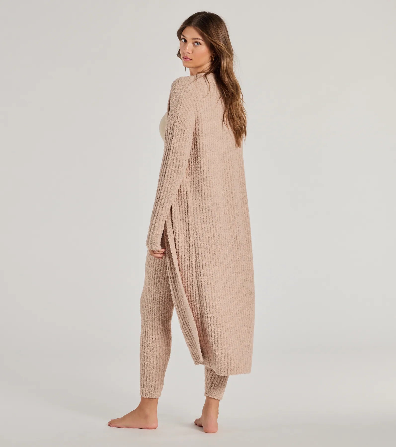 Premium Chenille Knit Long Sleeve Duster - Ultimate Comfort