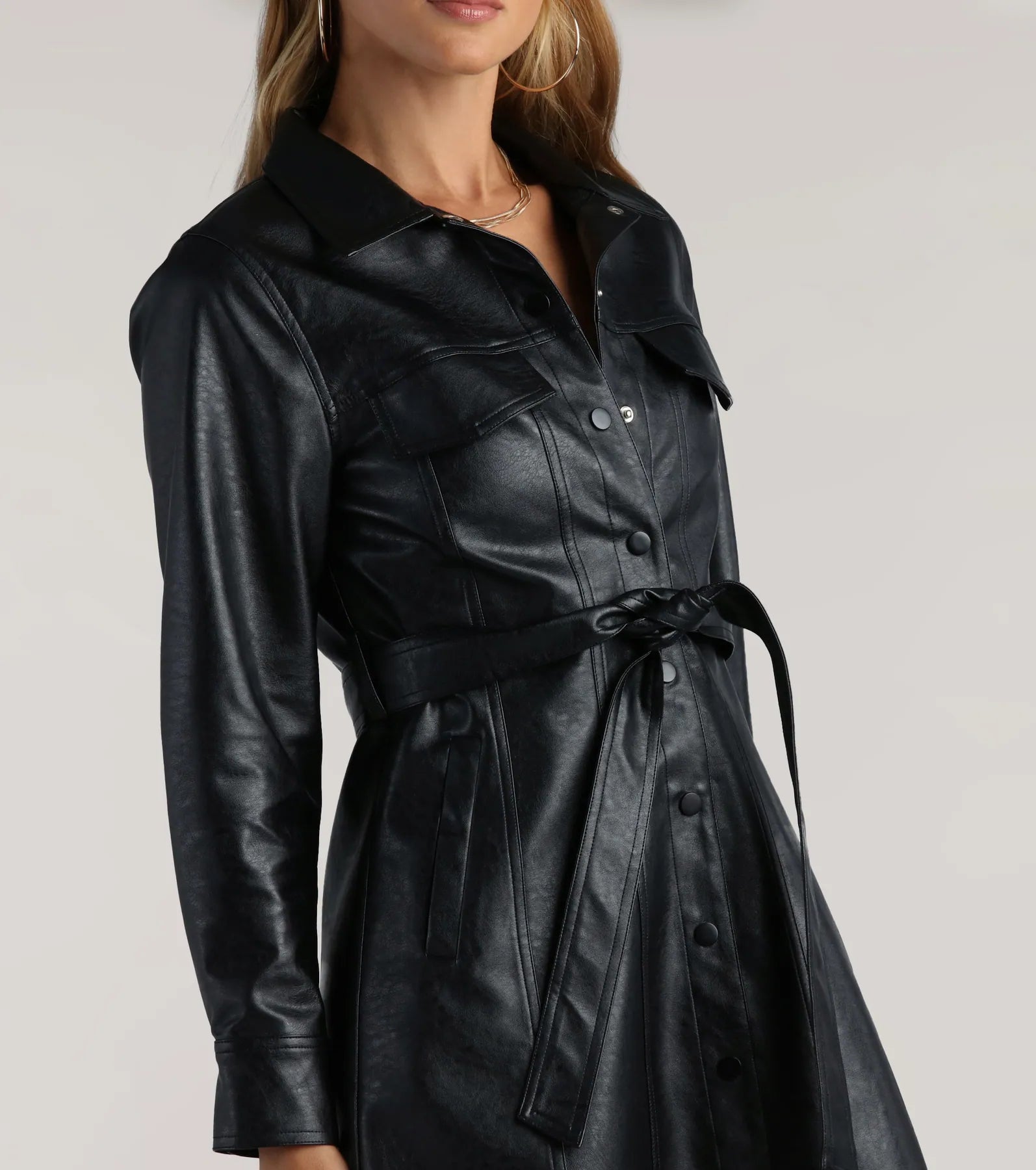 Ultimate Faux Leather Trench Coat - Premium Style Upgrade