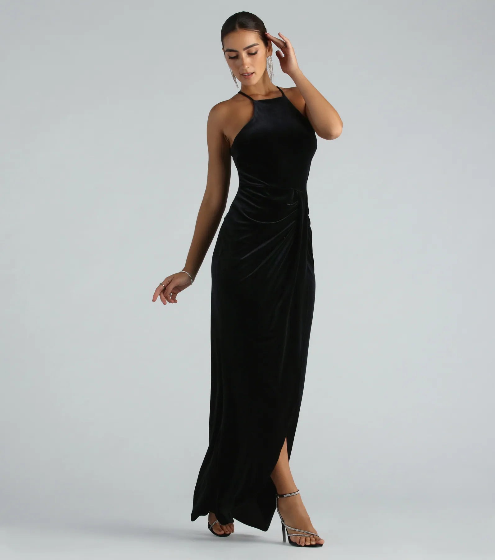 Premium Marcela Velvet Evening Gown - Ultimate Black-Tie Elegance