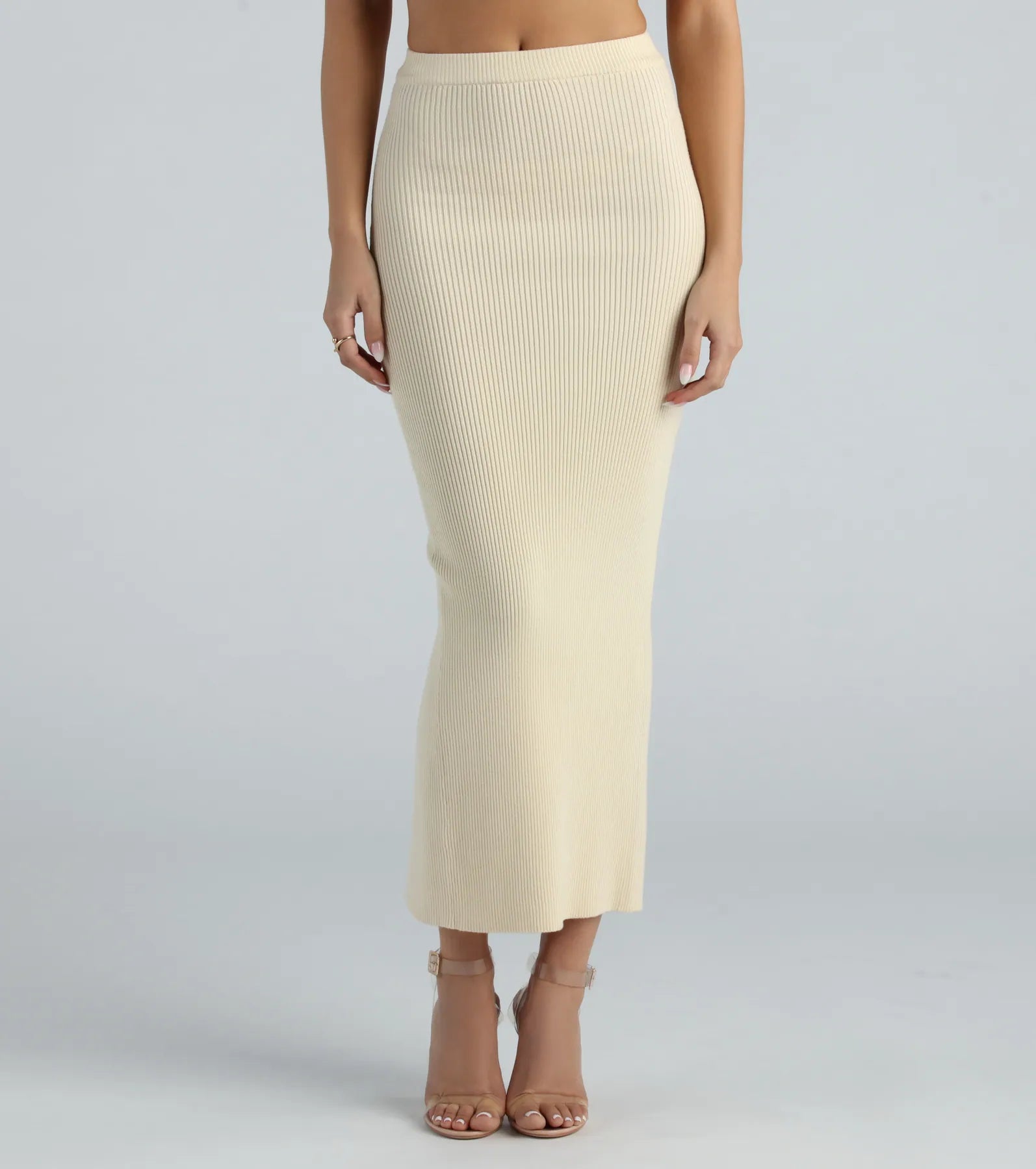 Ultimate Slay Sweater Knit Maxi Skirt - Premium Ribbed Elegance