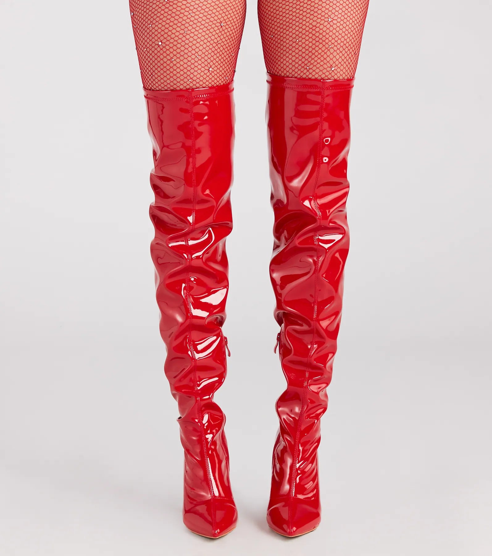 Ultimate Glam Patent Thigh-High Stiletto Boots