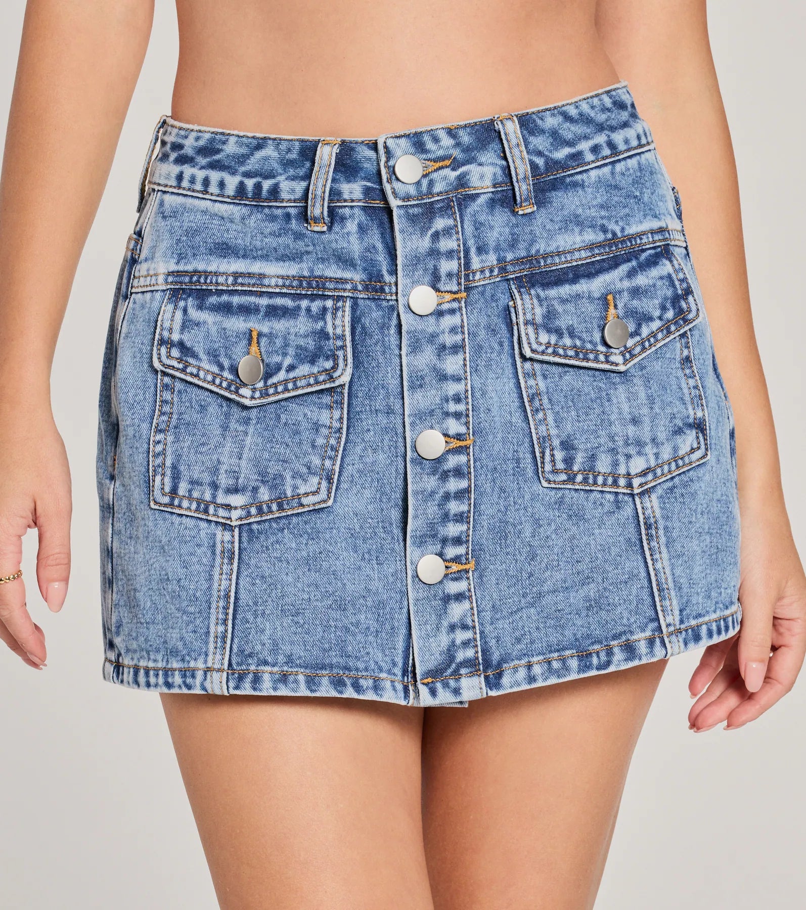 Premium Casual Cutie High-Rise Denim Skort - Effortless Style Upgrade