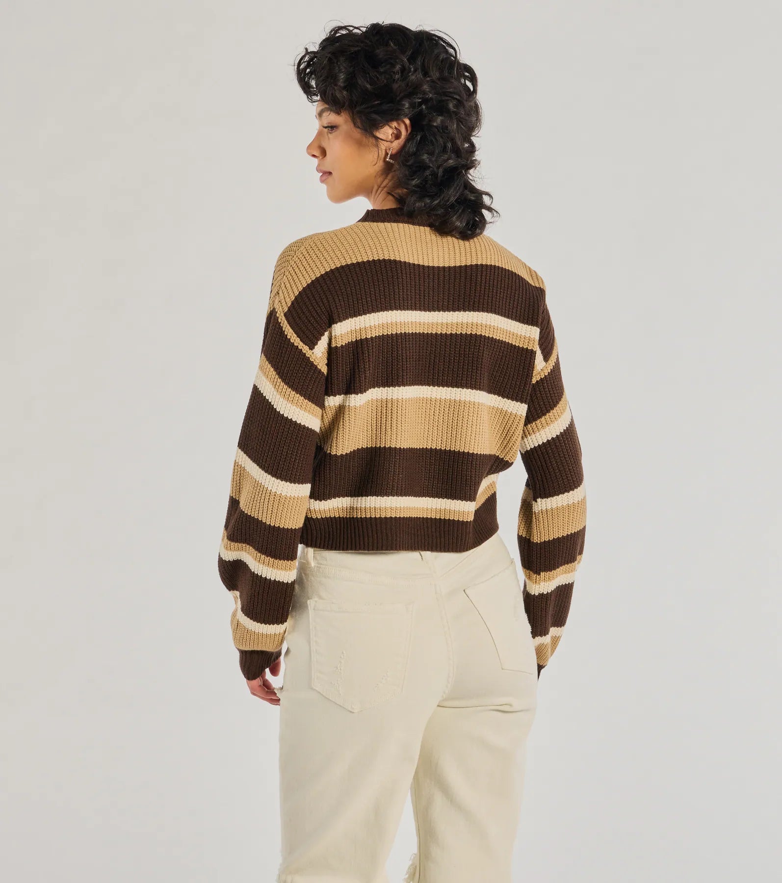 Ultimate Preppy Striped Knit Sweater - Crew Neck Relaxed Fit