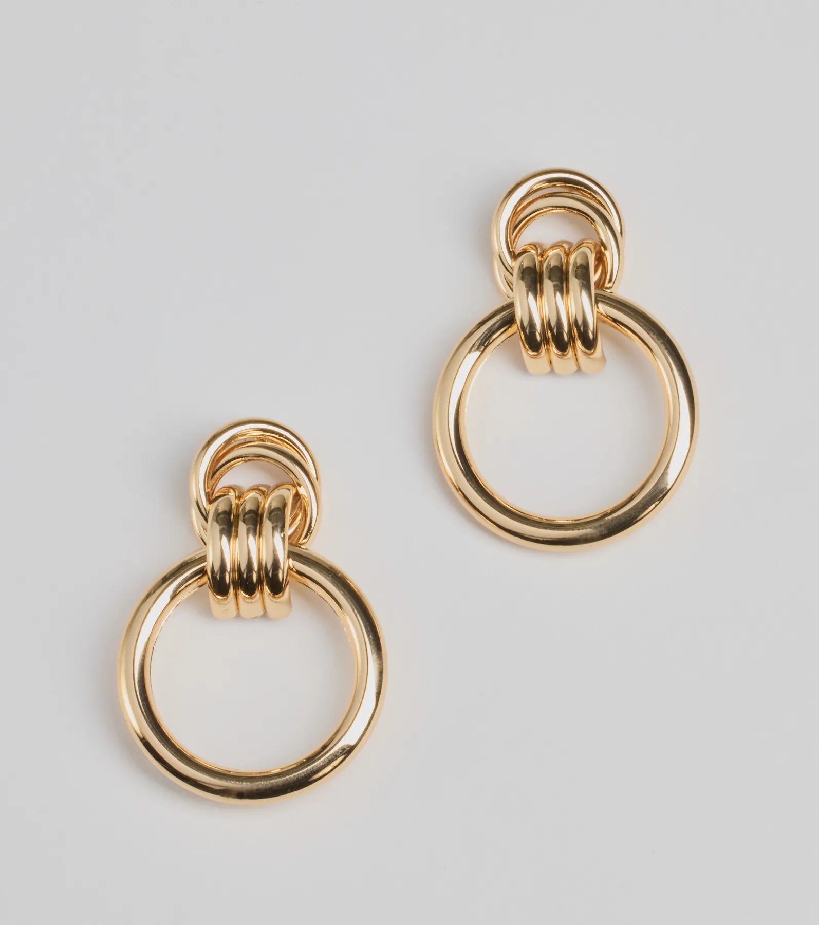 Ultimate Platinum Statement Door Knocker Hoop Earrings