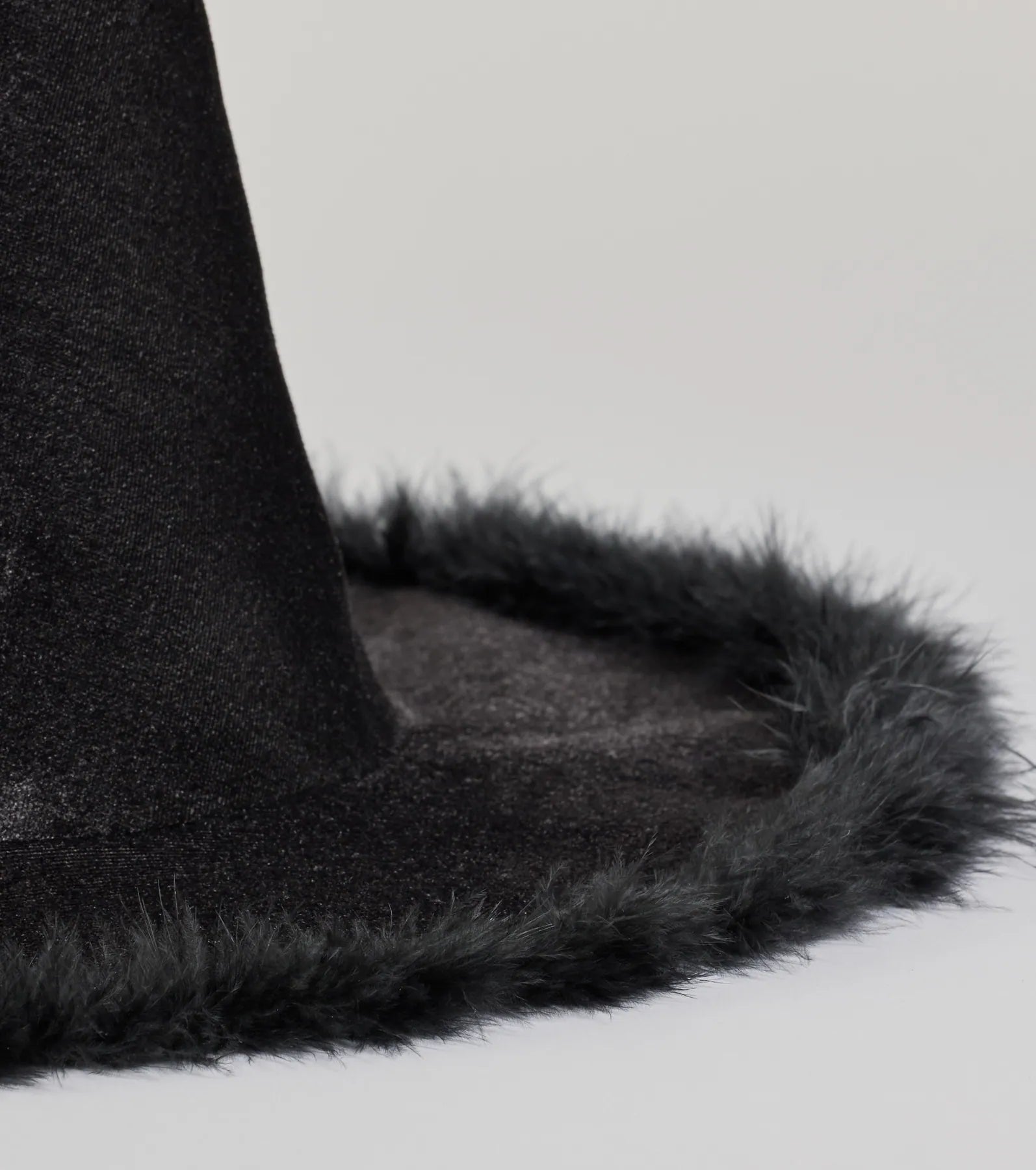 Premium Velvet Marabou Witch Hat - Ultimate Halloween Glamour