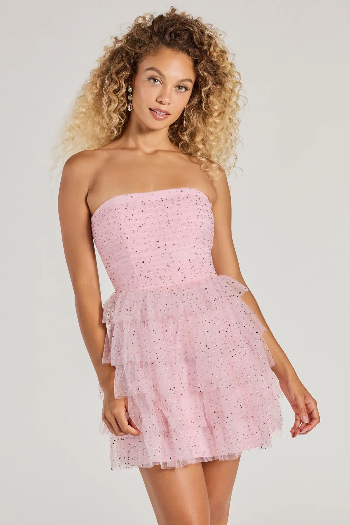 Ultimate Glam Rhinestone A-Line Party Dress