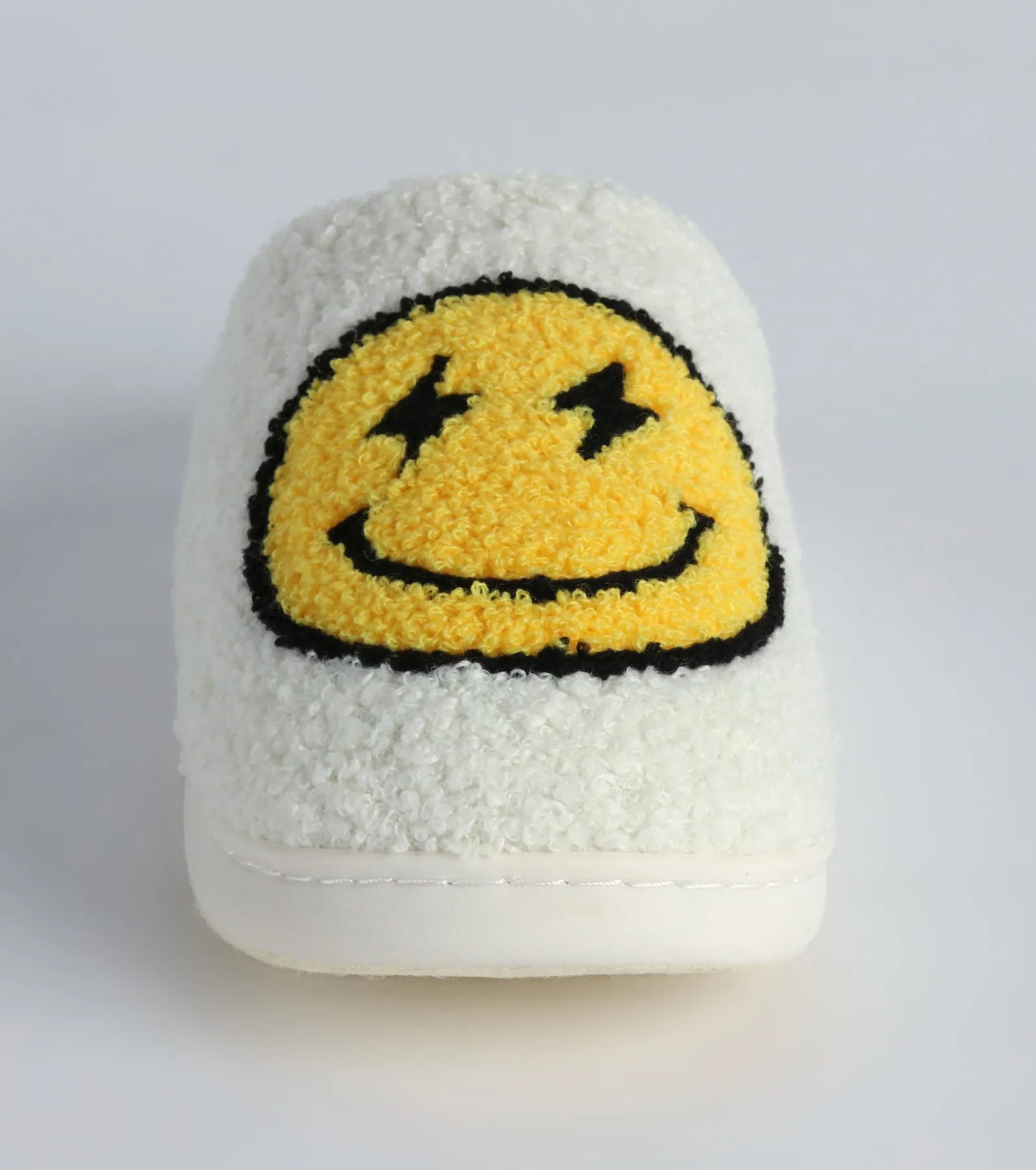 Ultimate Cozy Happy Face Sherpa Slippers