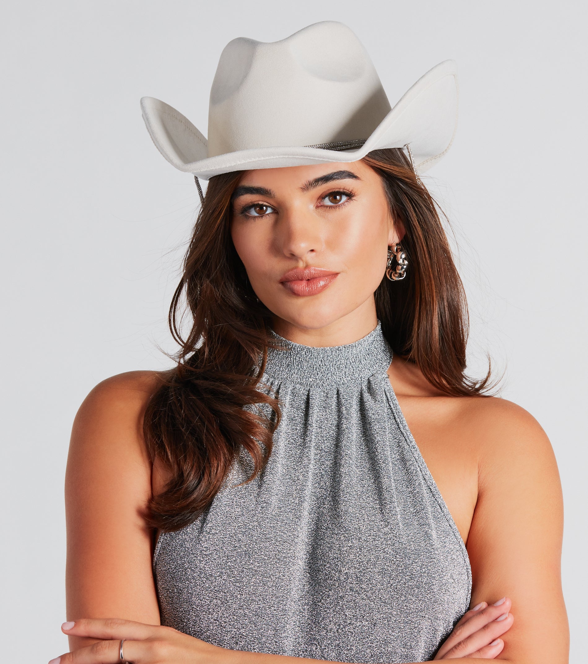 Ultimate Glam Rhinestone Cowboy Hat - Premium Faux Suede Design