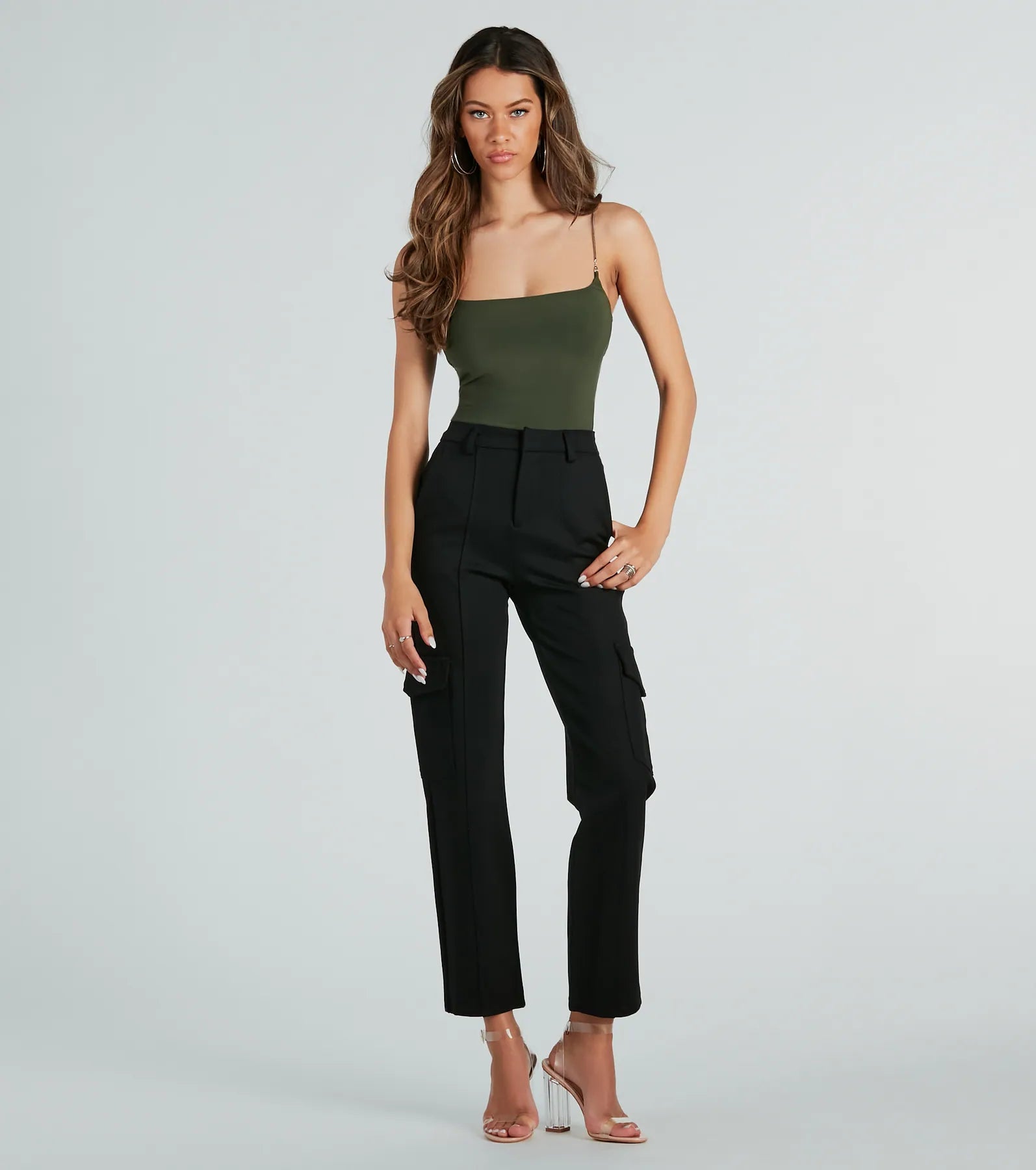 Ultimate Casual & Chic Ponte Knit Cargo Pants - Upgrade Your Style