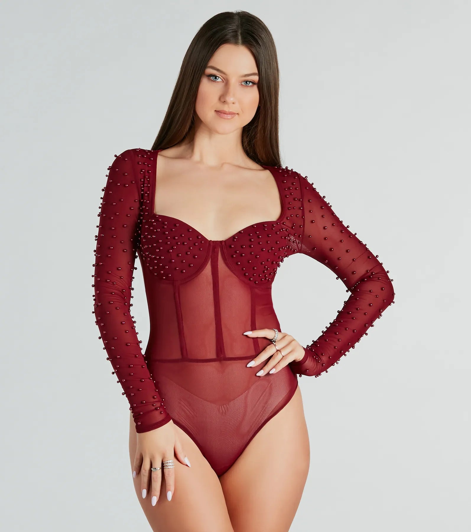 Ultimate Faux Pearl Corset Bodysuit – Romantic & Luxe