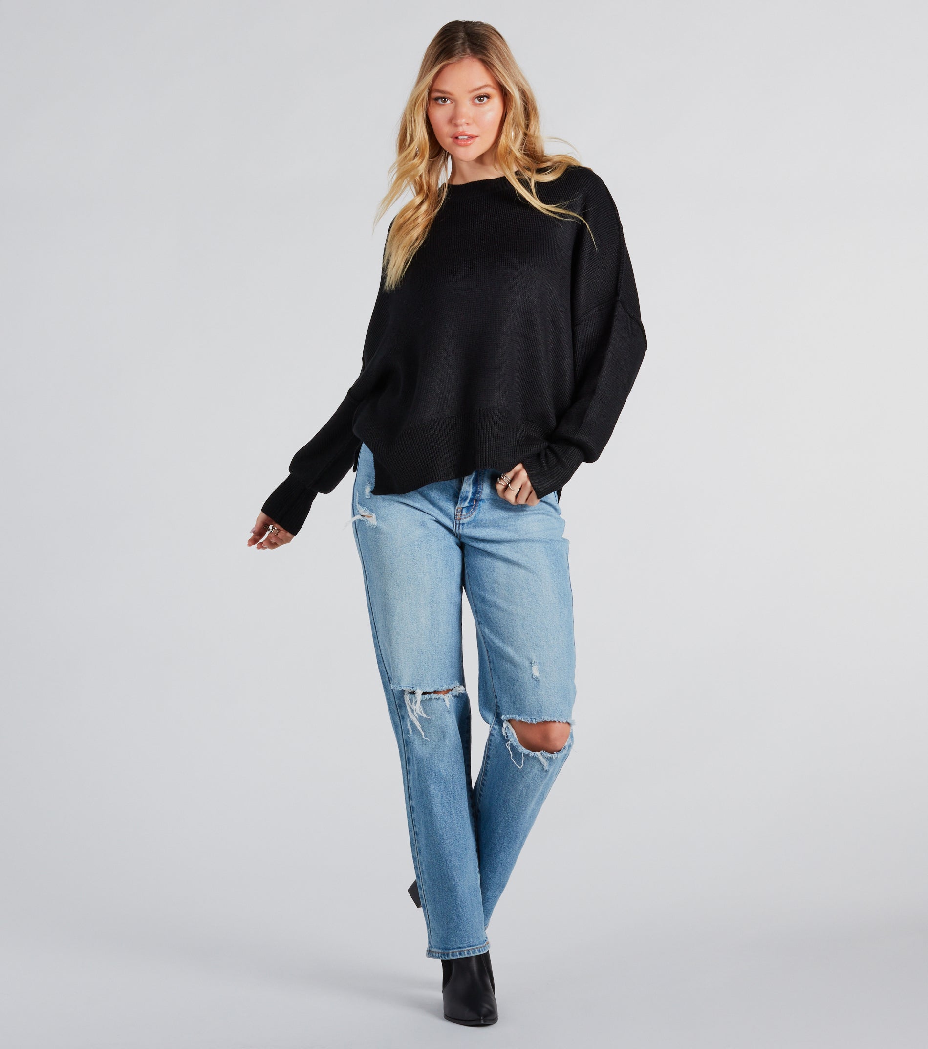 Ultimate Comfort Oversized Pullover Sweater - Good Vibes Collection