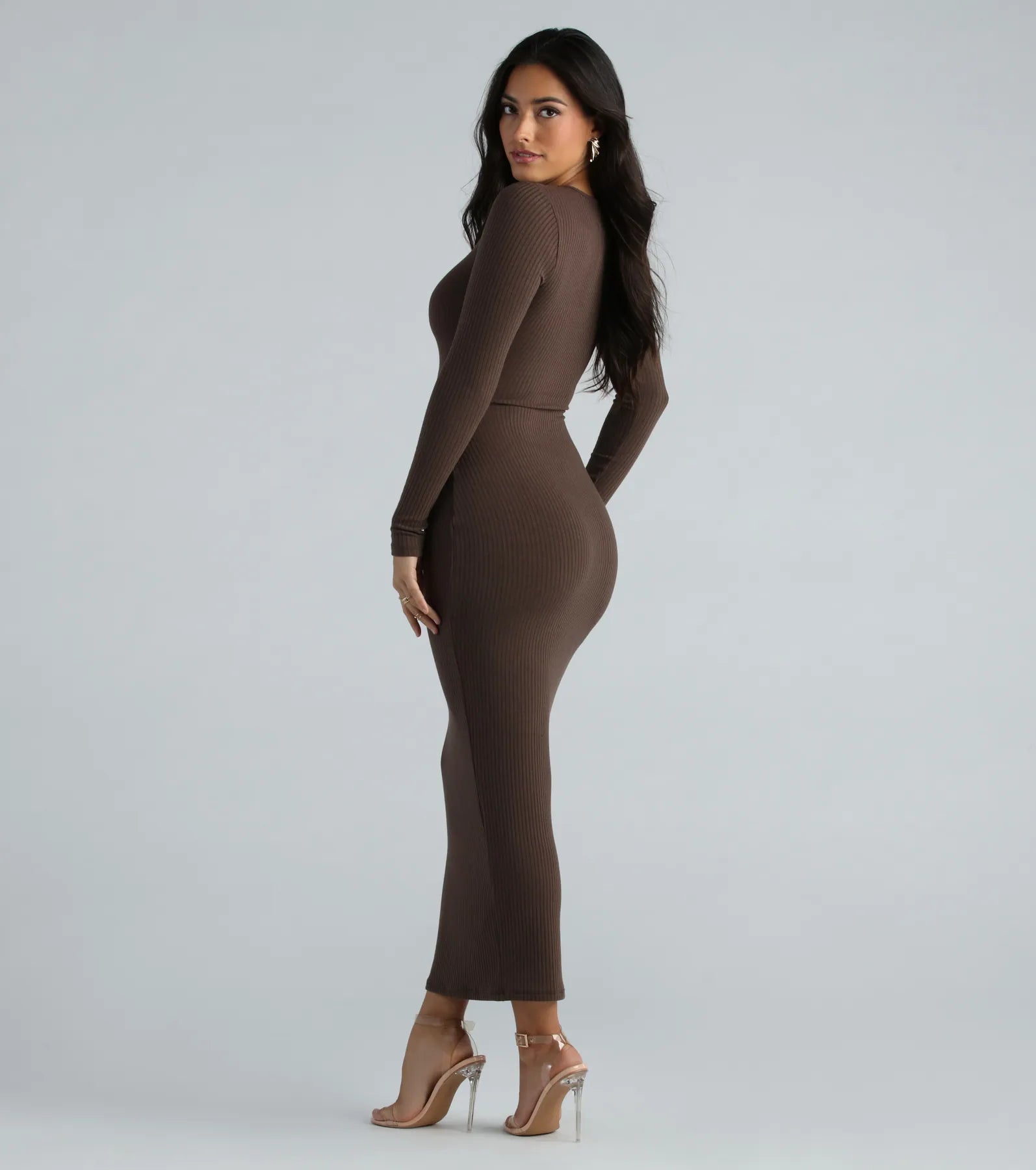 Ultimate Showstopper Long Sleeve Maxi Dress