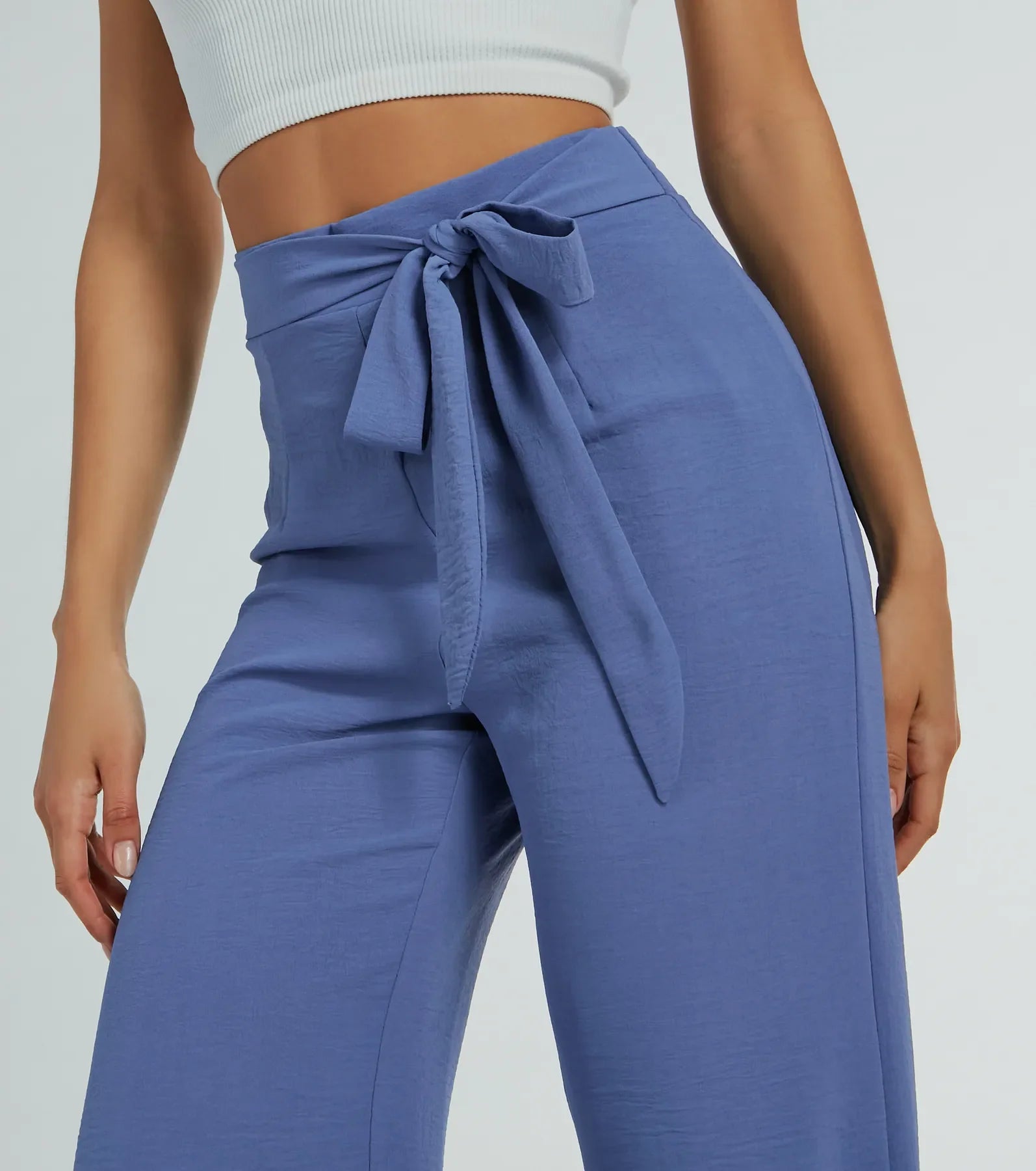 Premium Tie-Waist Wide-Leg Palazzo Pants - Ultimate Comfort & Style