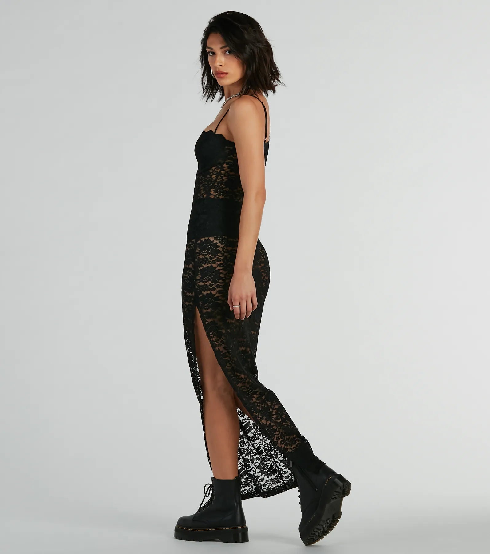 Ultimate Sheer Lace Maxi Dress - Kiss & Tell Collection