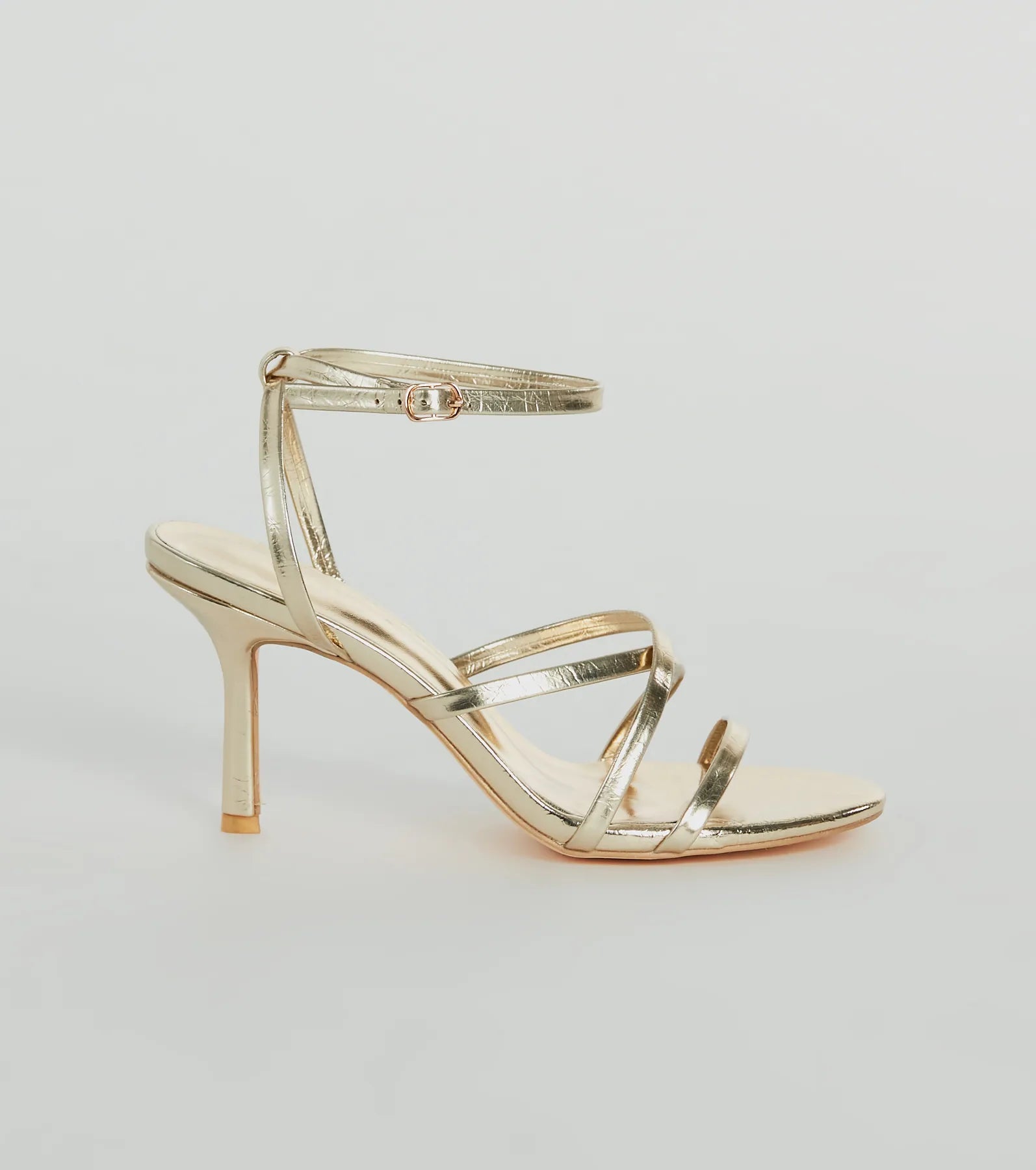 Ultimate Metallic Strappy Stiletto Heels - Step Ahead in Style