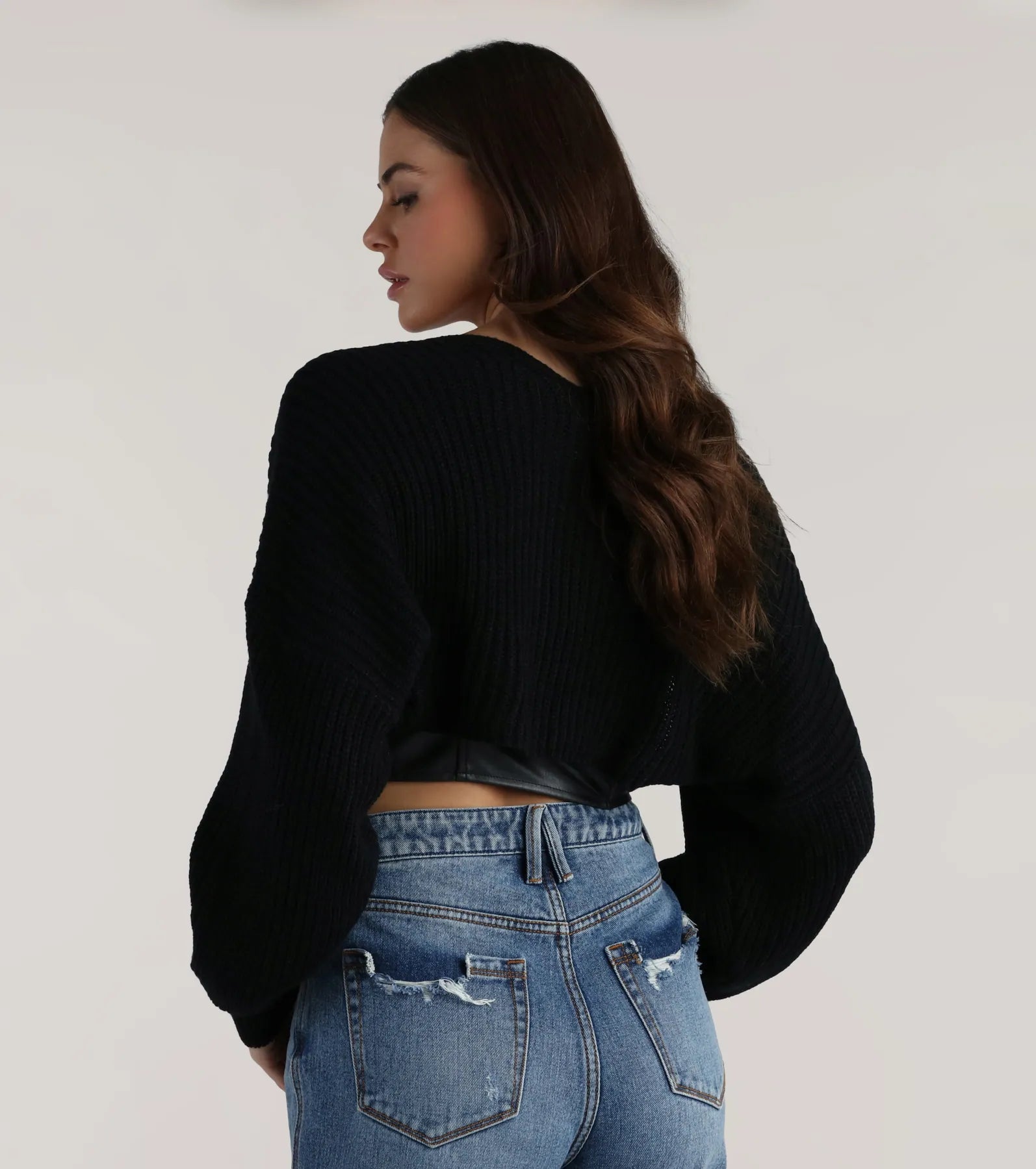 Ultra-Cozy Oversized Knit Sweater Bolero - Sweet & Stylish