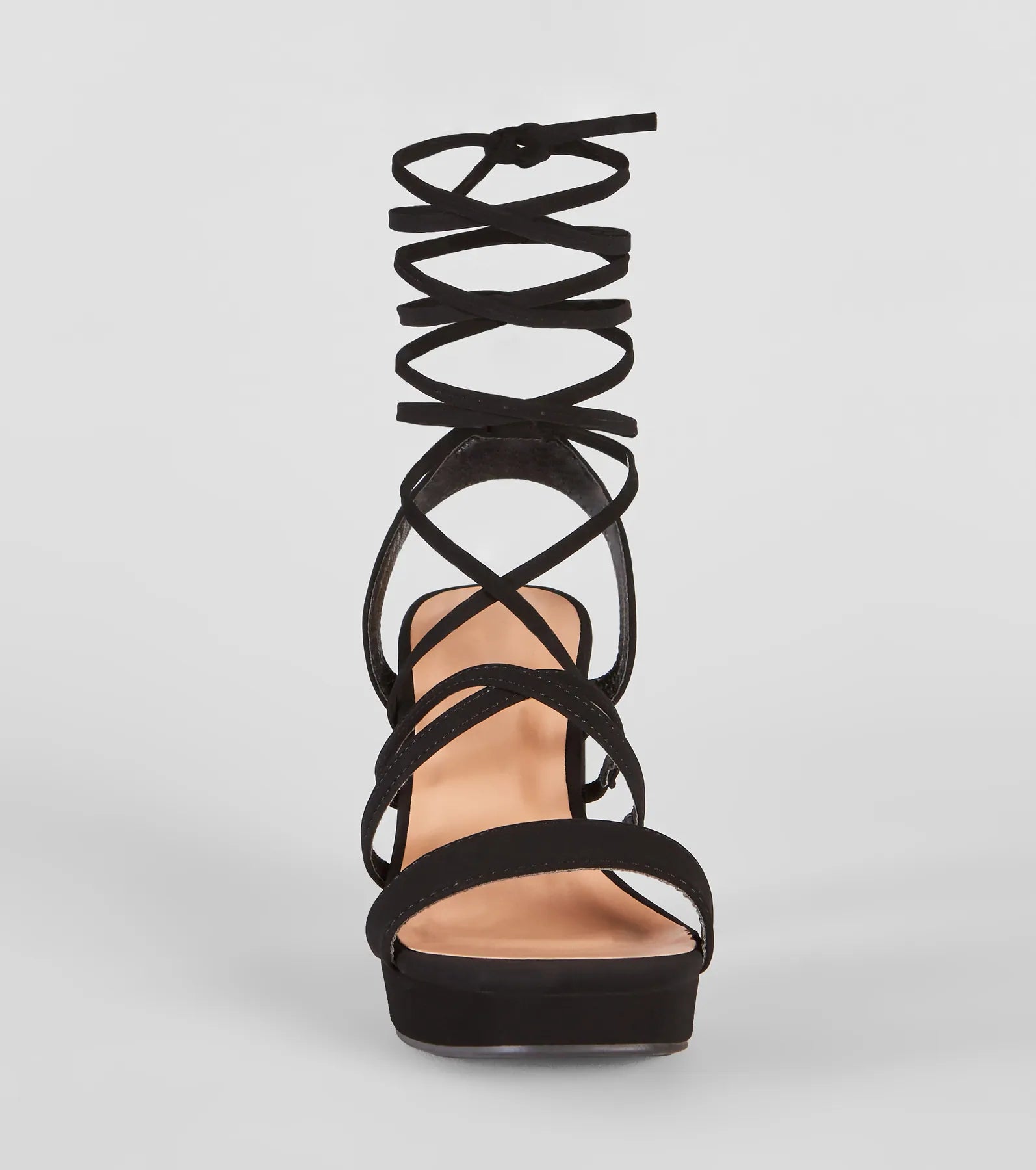 Ultimate Drama Alert Lace-Up Platform Heels - Premium Style