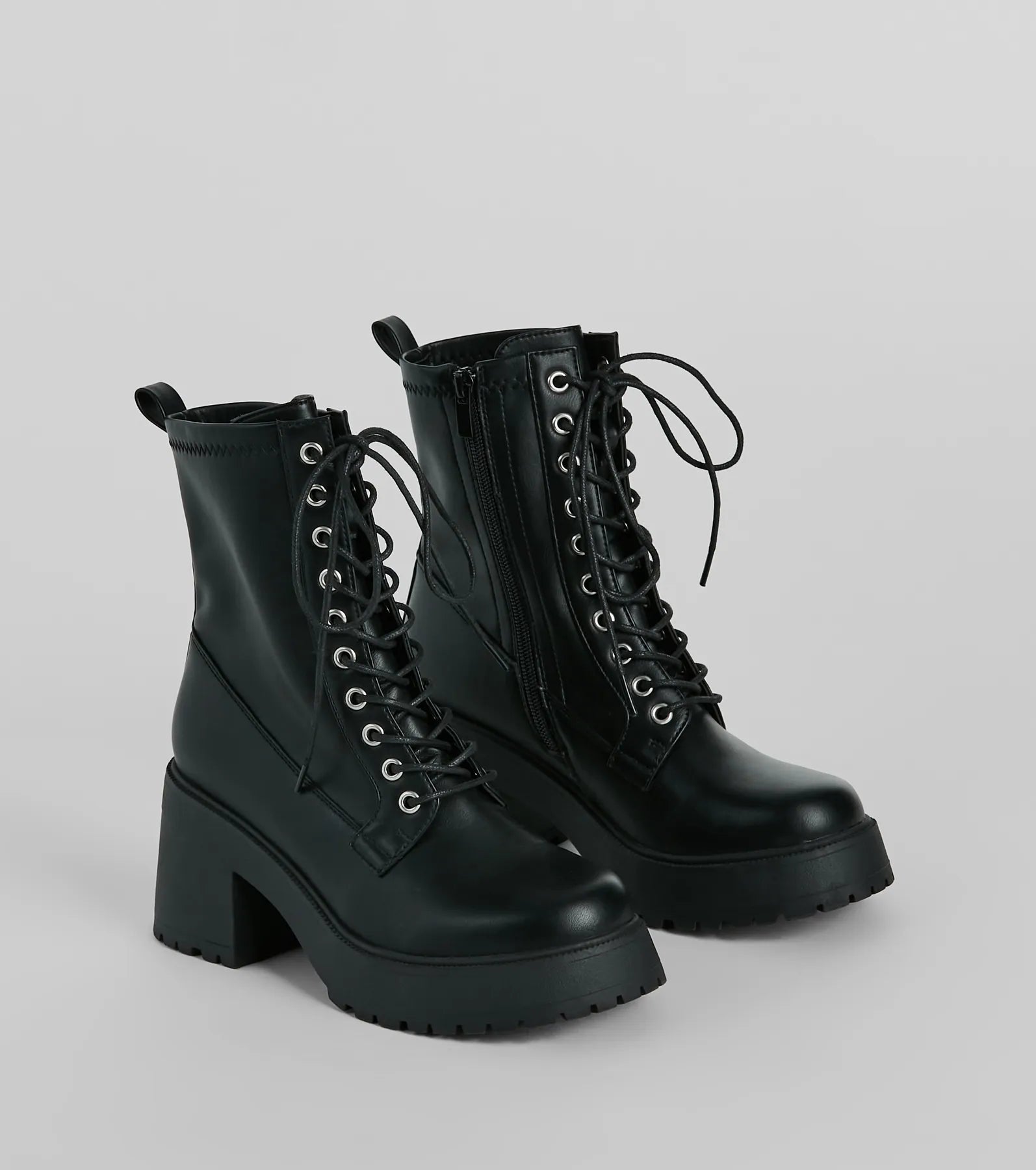 Ultimate Tough Girl Chic Platform Combat Booties