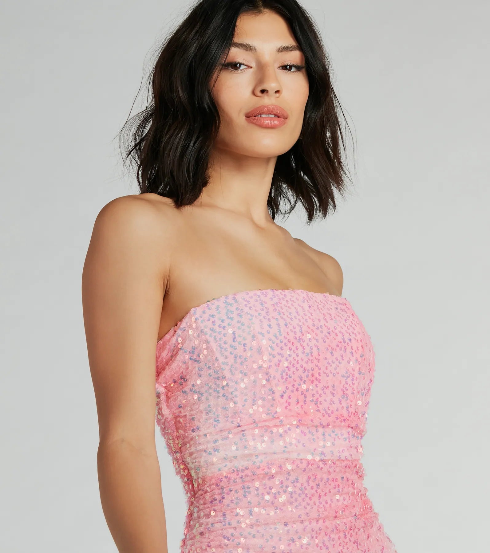 Ultimate Glam Iridescent Sequin Party Dress