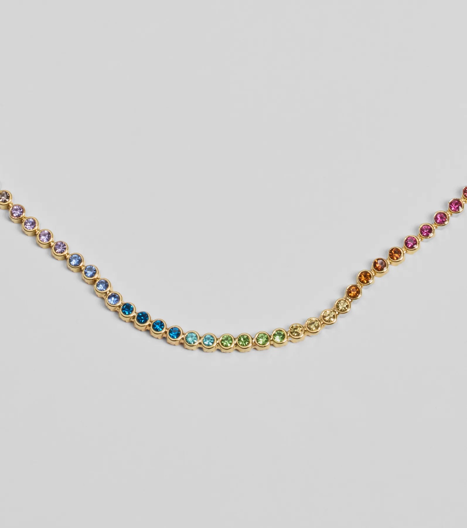 Ultimate Vibrant Charm Multicolor Glass Gemstone Necklace