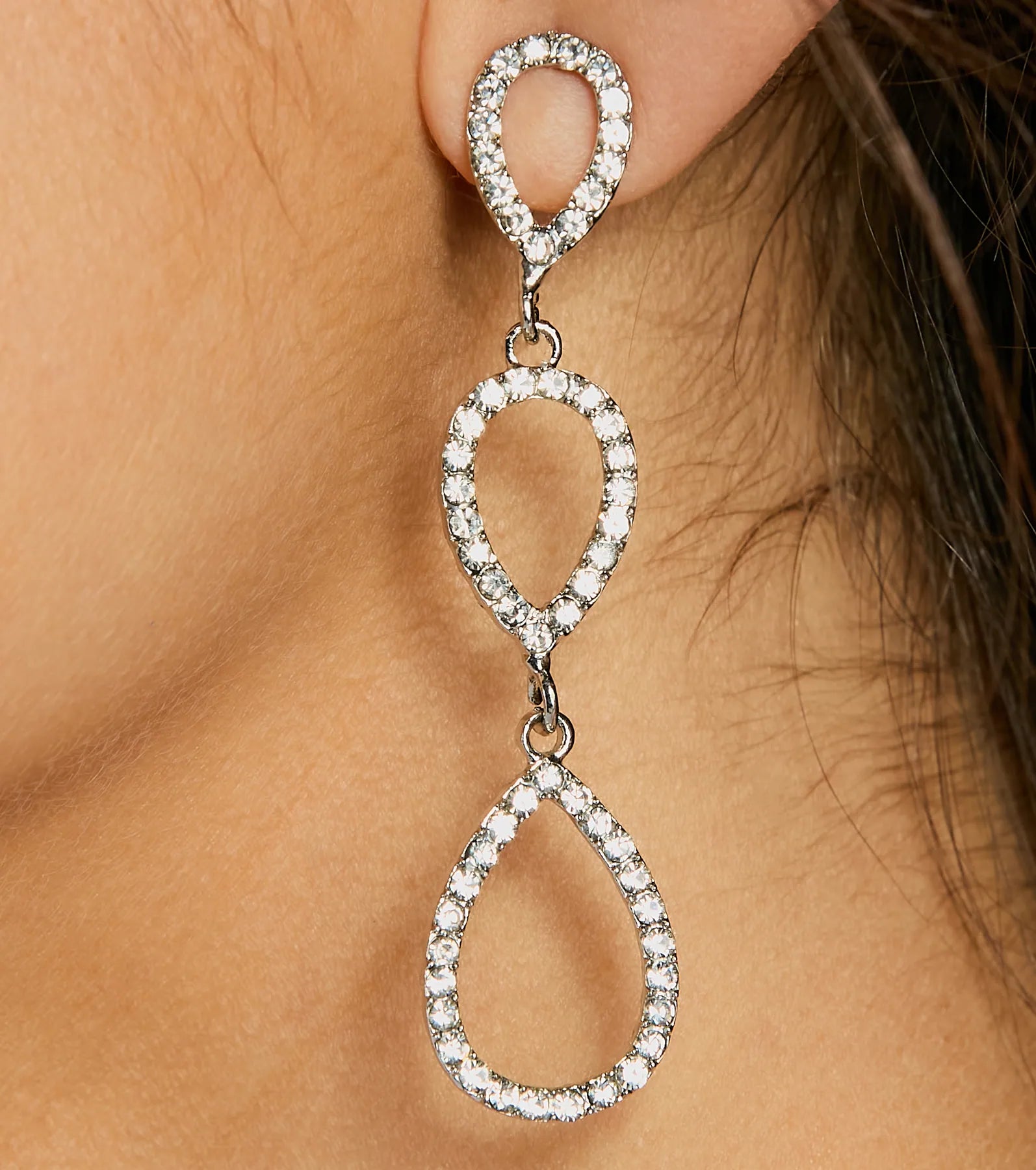 Ultimate Glam Rhinestone Teardrop Earrings