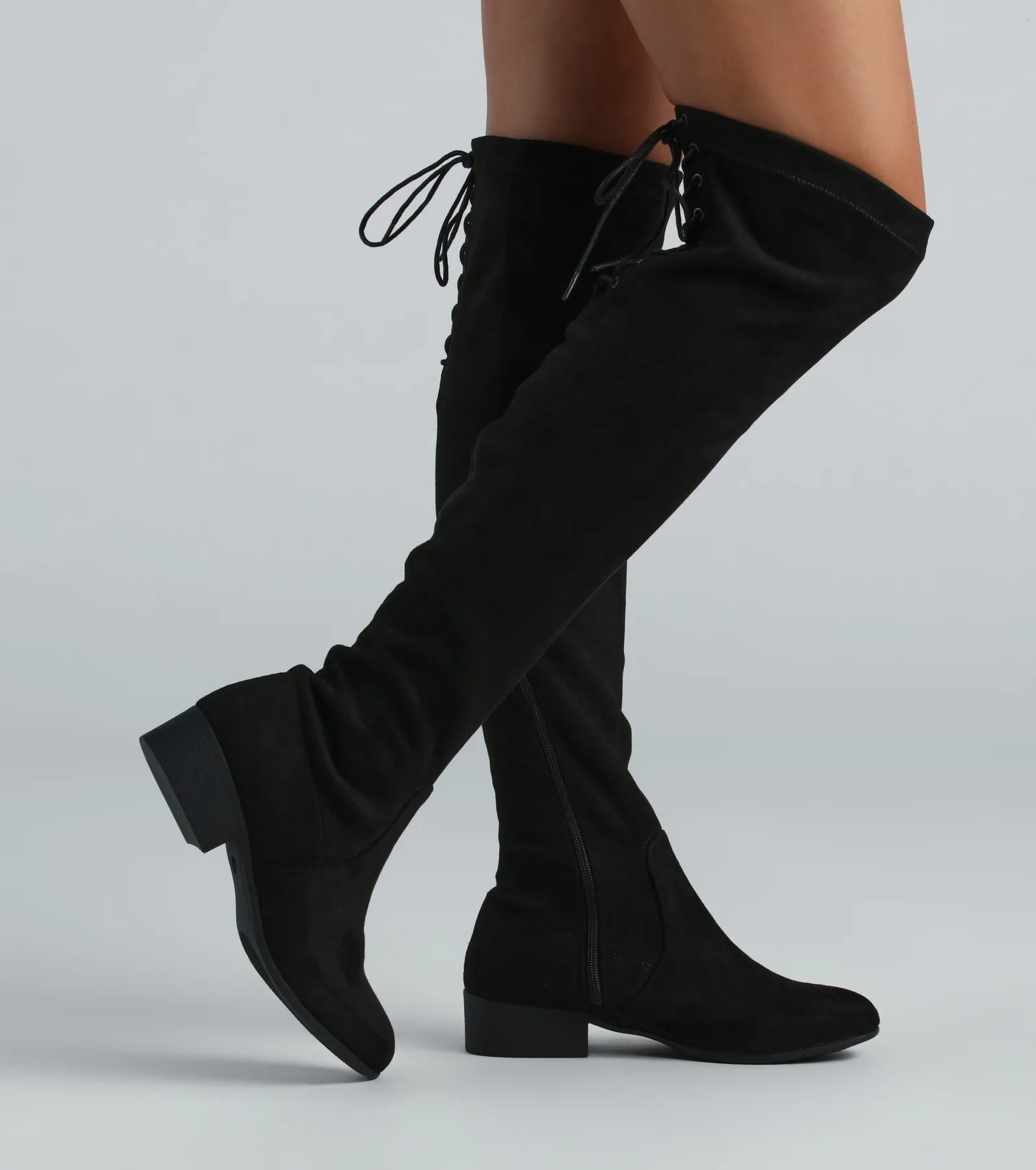 Ultimate Elegance Lace-Up Knee High Boots