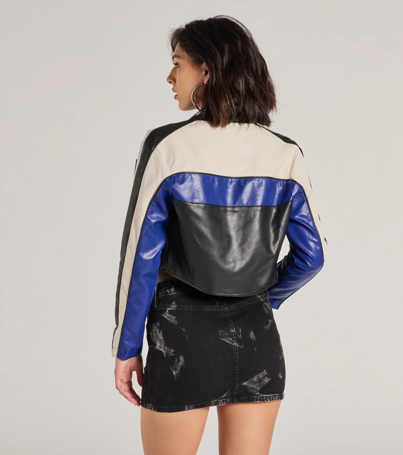 Premium Faux Leather Moto Crop Jacket - Ride in Style