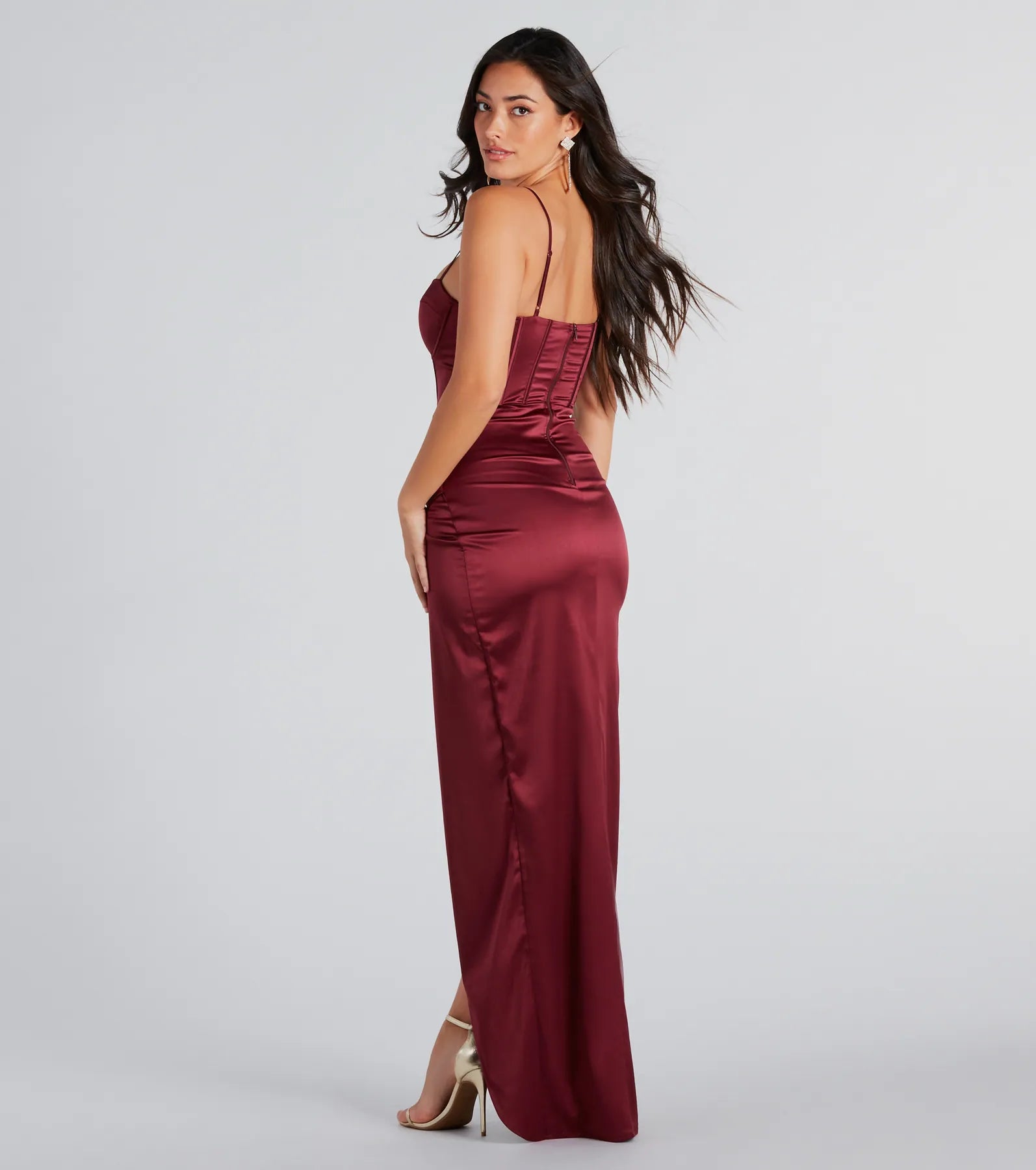 Ultimate Emmaline Premium Satin Evening Gown