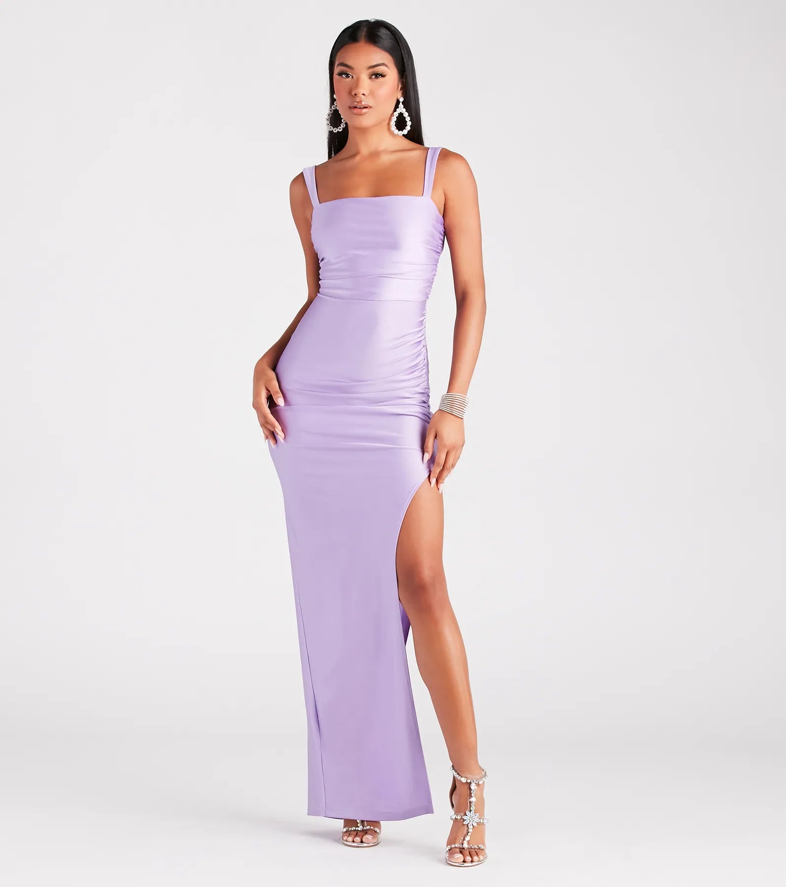 Premium Aliza Backless High Slit Slim-Fit Formal Dress - Ultimate Glamour
