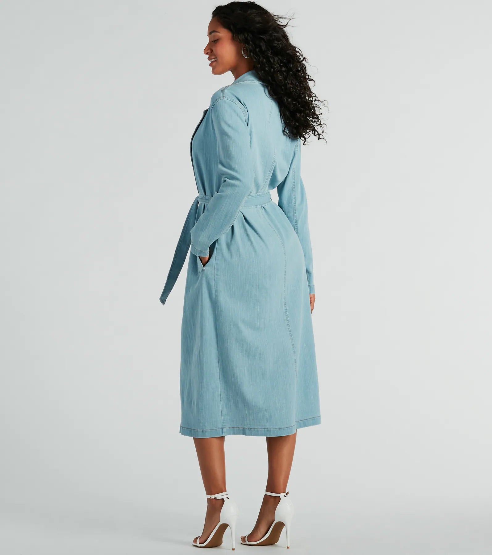 Ultimate Belted Denim Trench Coat - Premium Style for Every Occasion