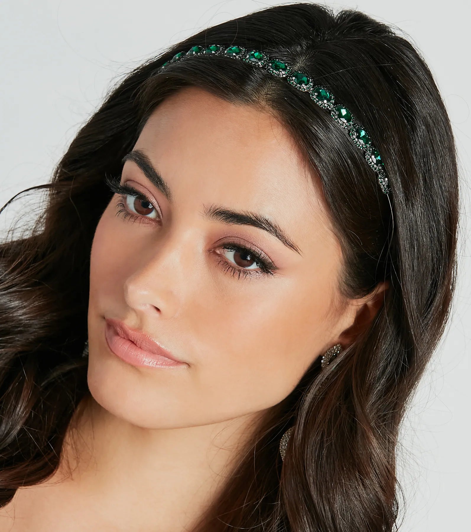 Premium Opulent Allure Emerald Rhinestone Headband – Ultimate Glamour Upgrade