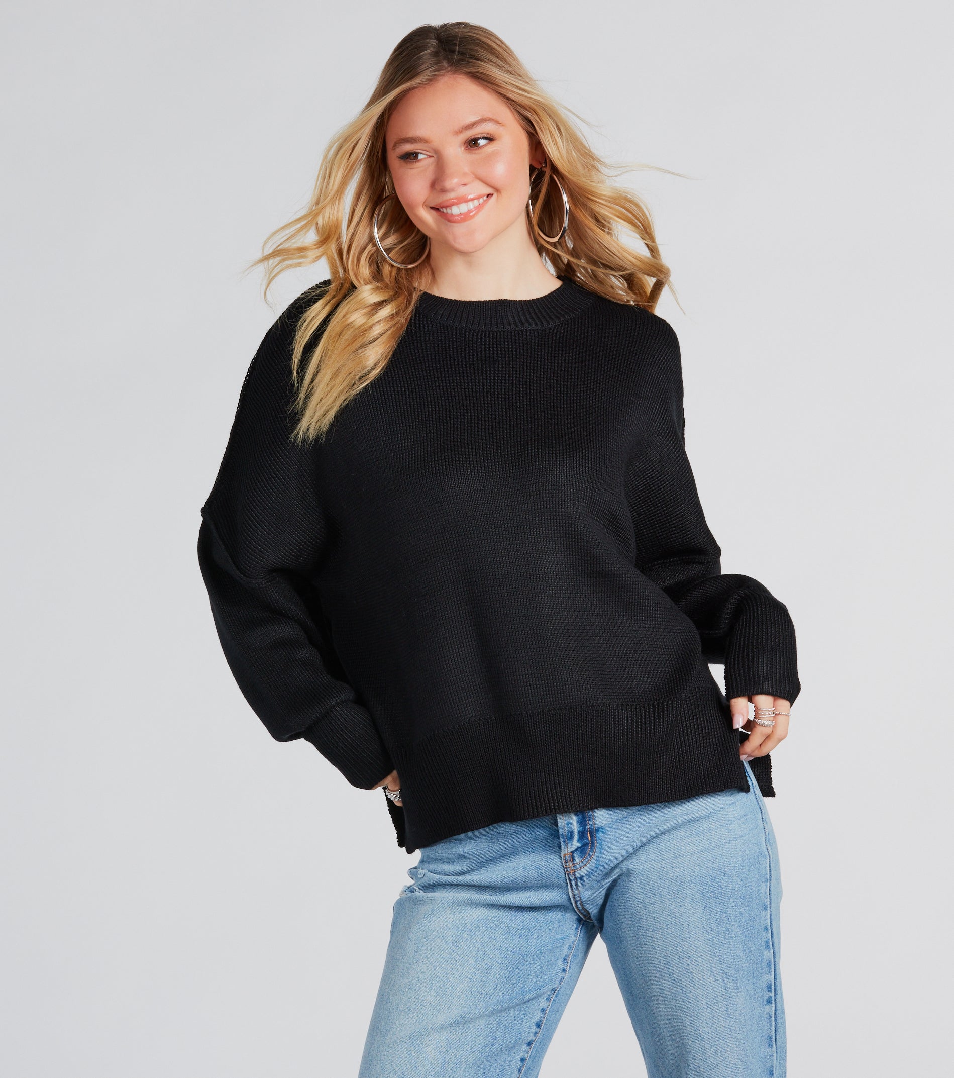 Ultimate Comfort Oversized Pullover Sweater - Good Vibes Collection