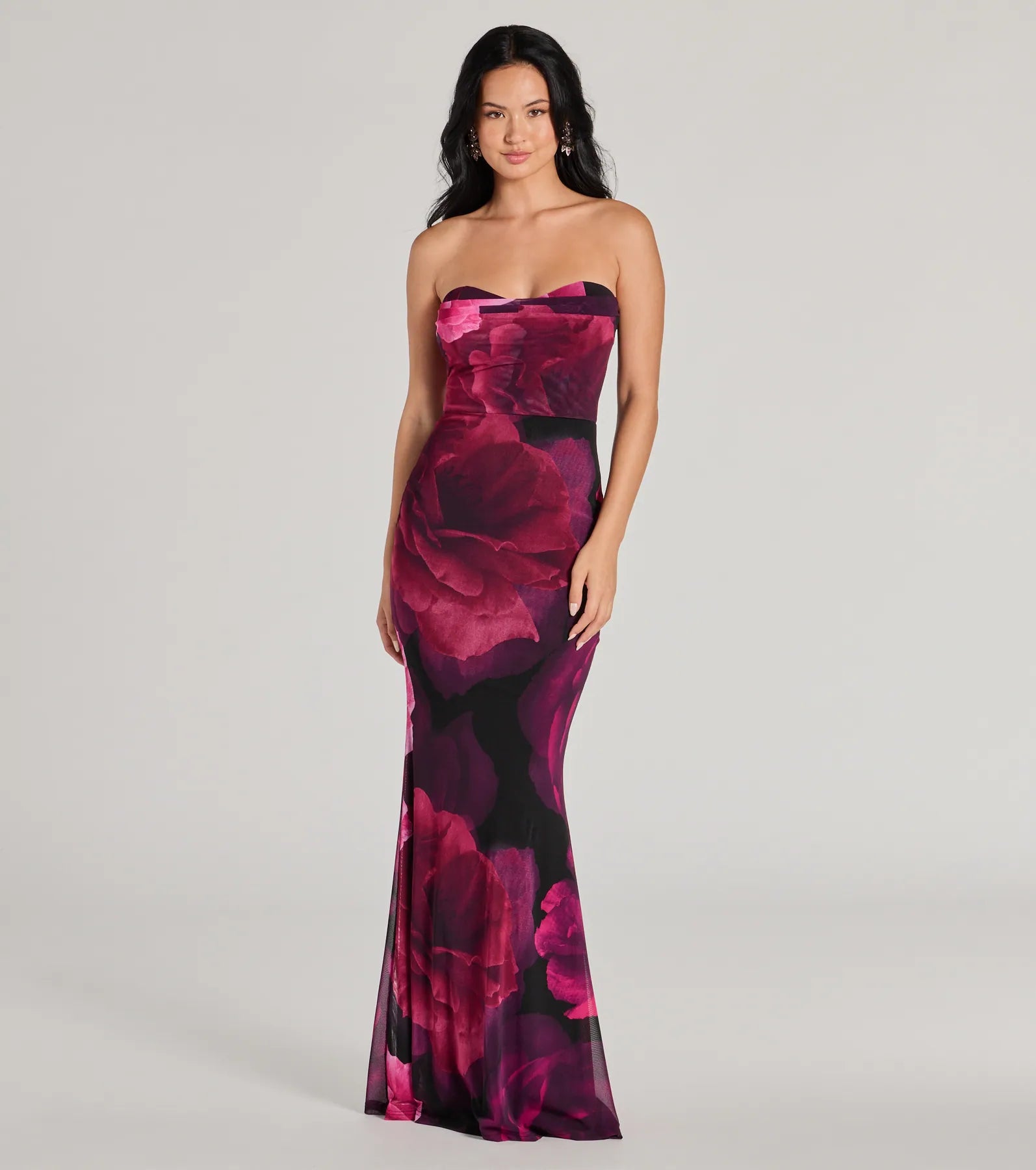 Premium Julianna Floral Mesh Mermaid Gown