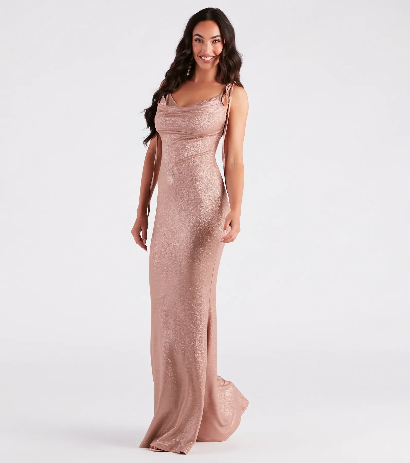 Premium Presley Metallic Mermaid Evening Dress