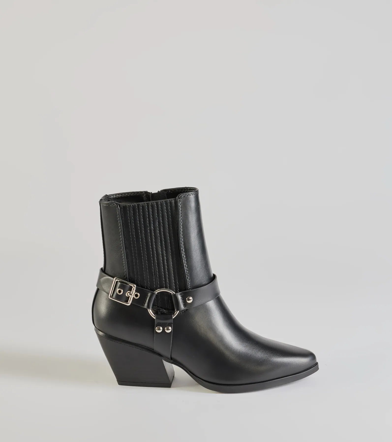 Premium Strut Moto Western Ankle Booties - Ultimate Style Upgrade