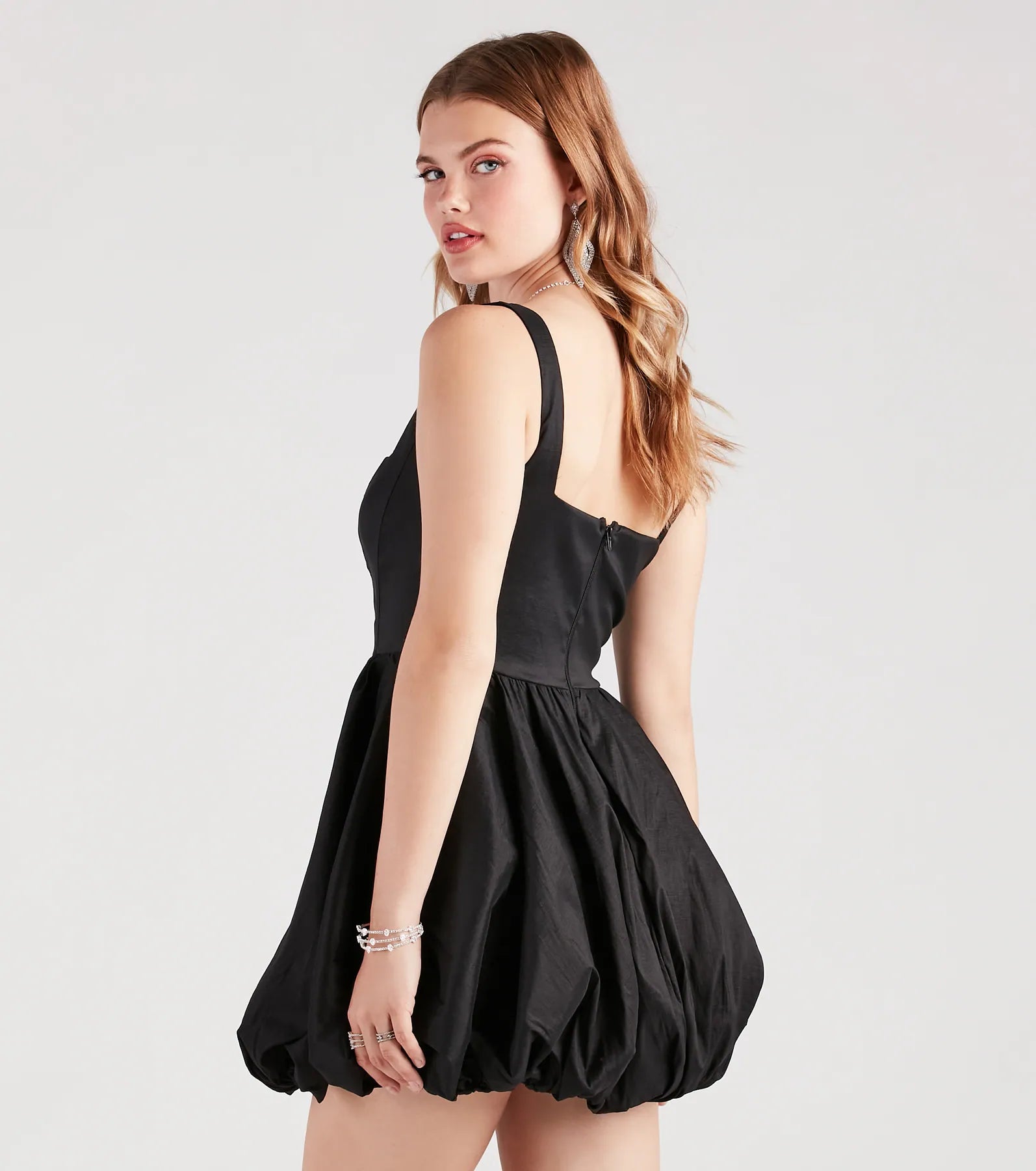 Ultimate Tegan Taffeta Corset Party Dress with Bubble Hem